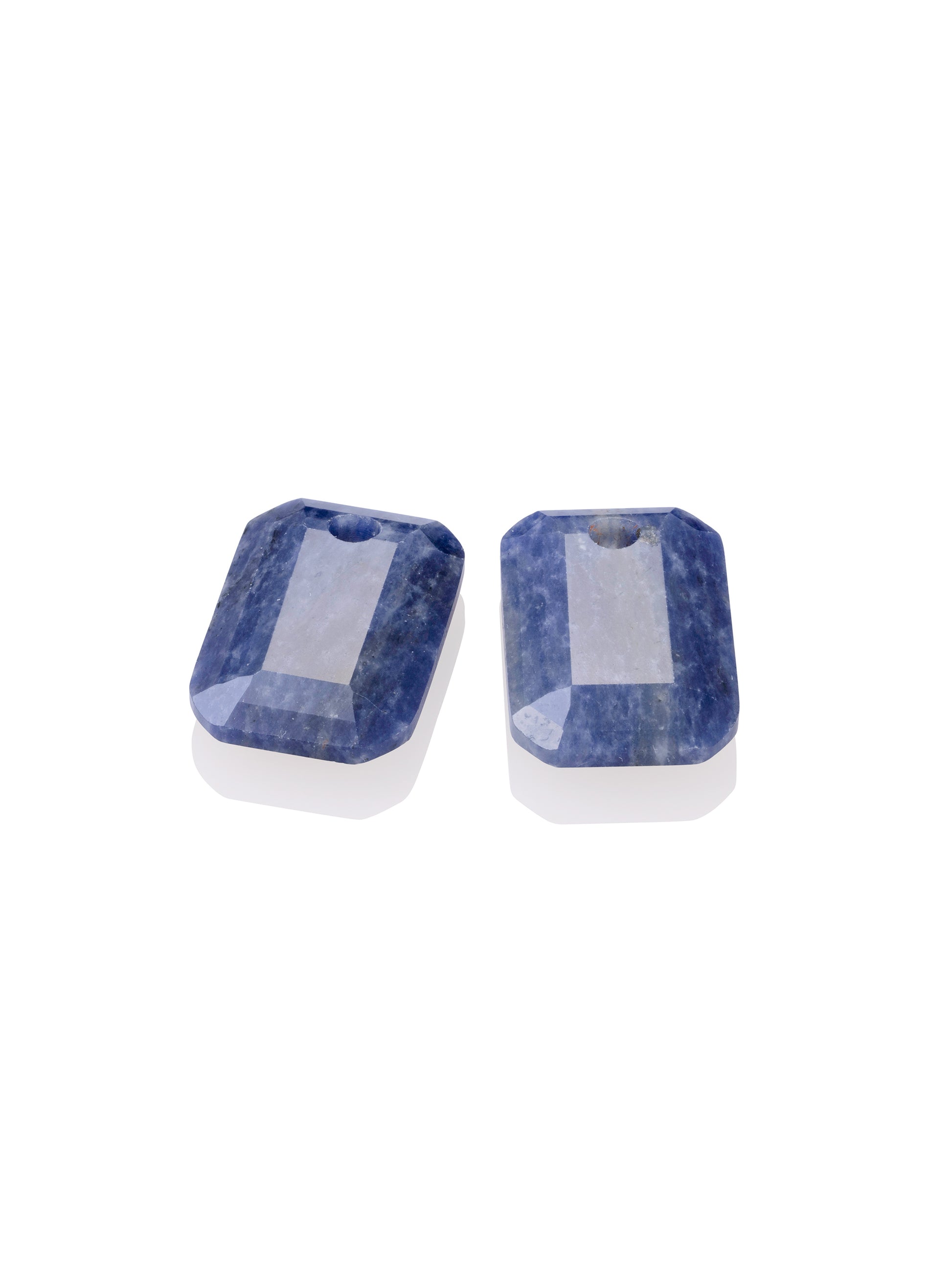 Oorbel Edelstenen Baguette Sodalite - Oorbel Edelstenen Baguette Sodalite