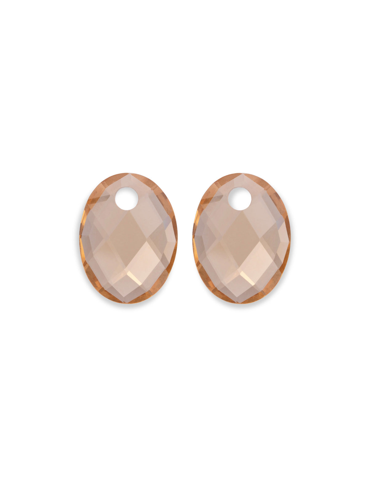 Oorbel Edelstenen Medium Oval Light Gold Citrine Quartz - Oorbel Edelstenen Medium Oval Light Gold Citrine Quartz