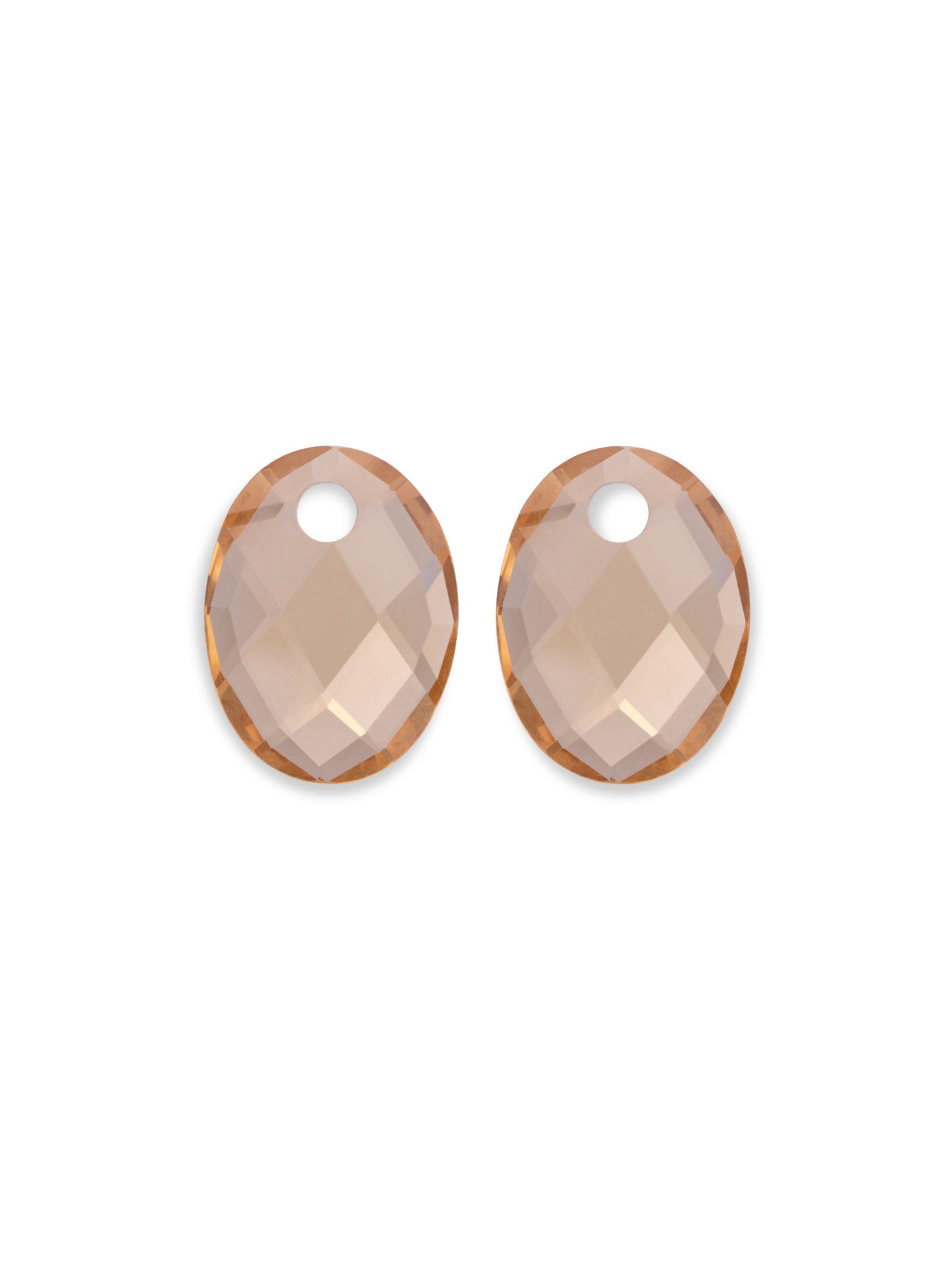 Oorbel Edelstenen Medium Oval Light Gold Citrine Quartz - Oorbel Edelstenen Medium Oval Light Gold Citrine Quartz