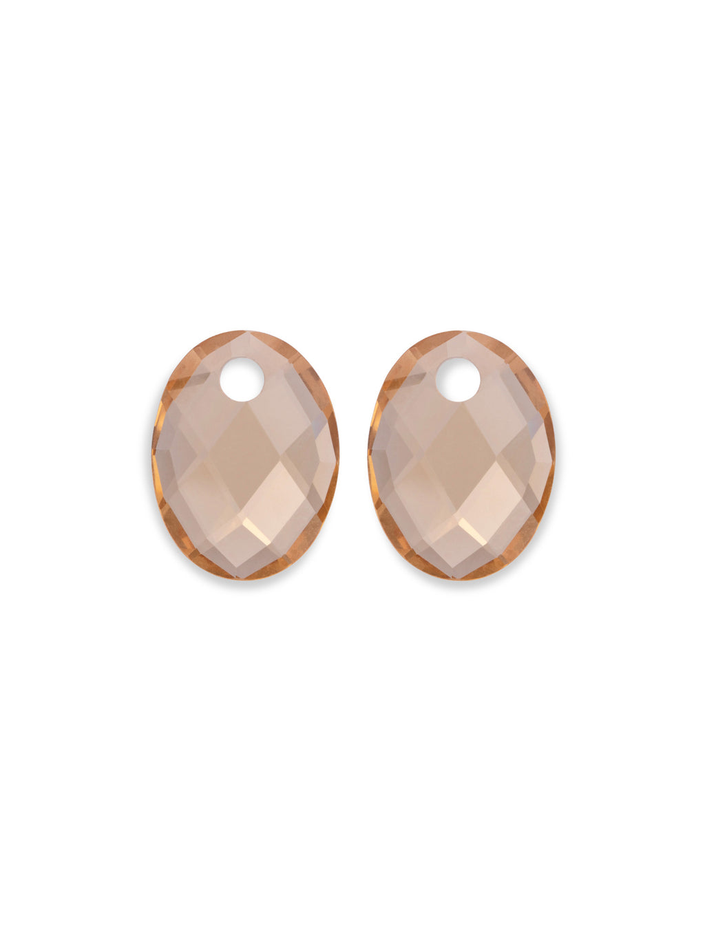 Oorbel Edelstenen Medium Oval Light Gold Citrine Quartz - Oorbel Edelstenen Medium Oval Light Gold Citrine Quartz