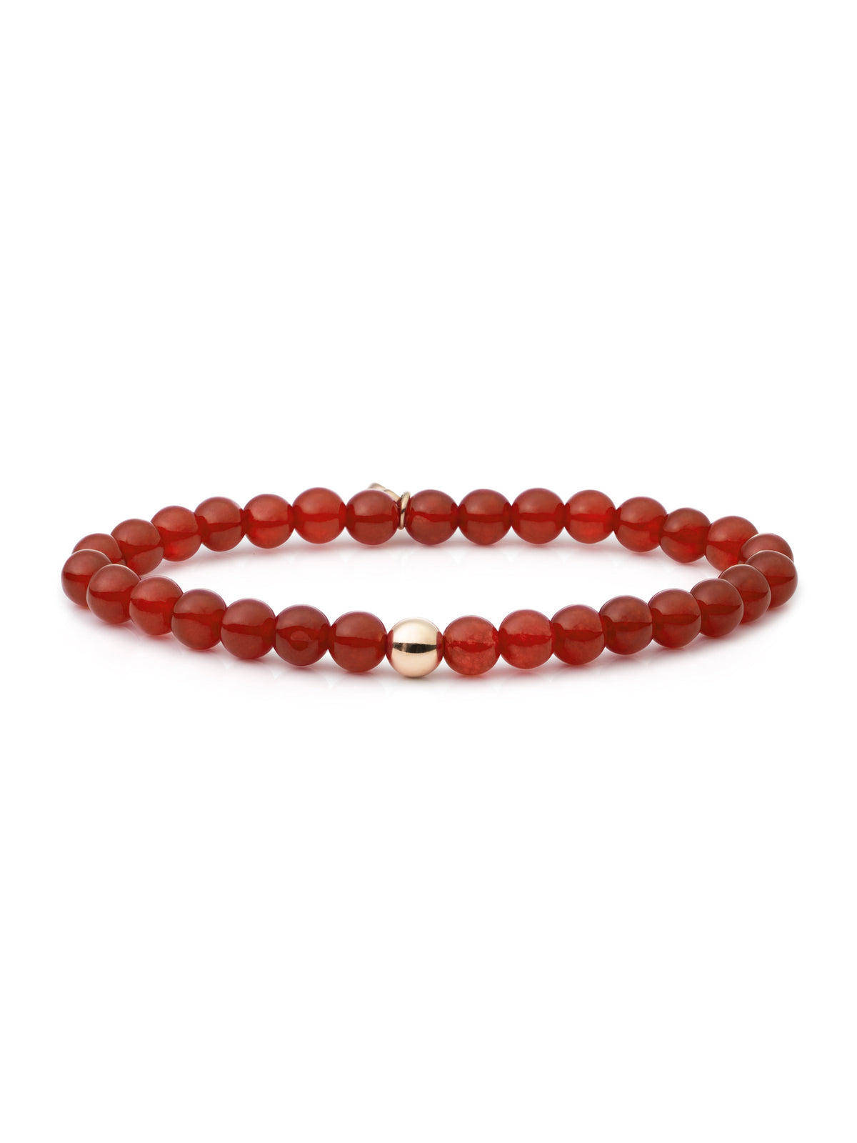 Saturn Armband Large Red Coral - Gold Plated