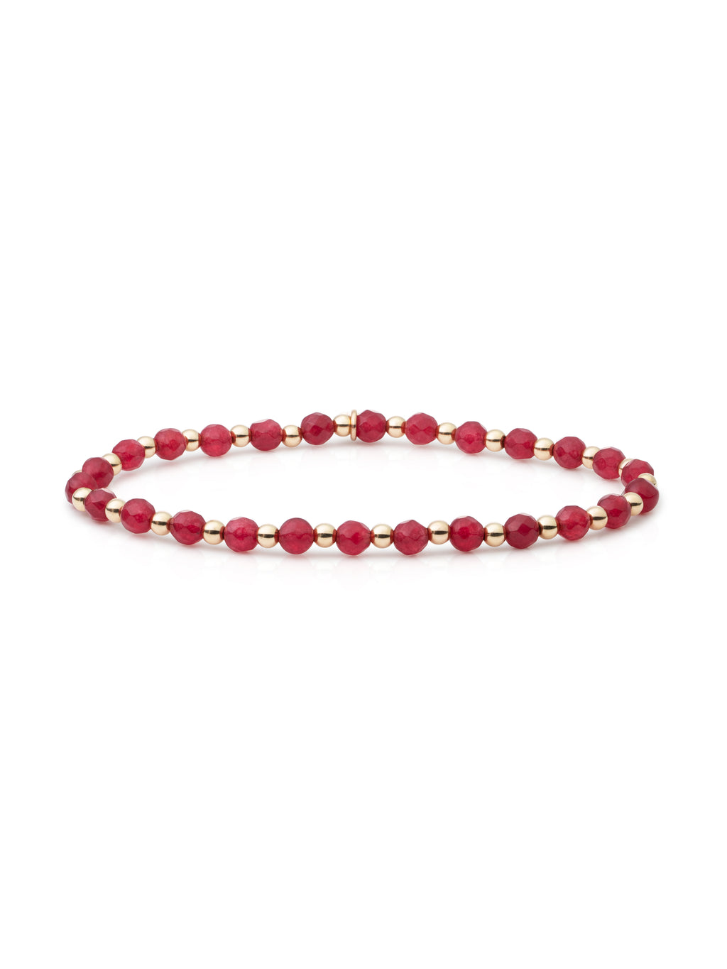 Interstellar Armband Red Jade - 0.00 / 0.00 / Rhodium Plated