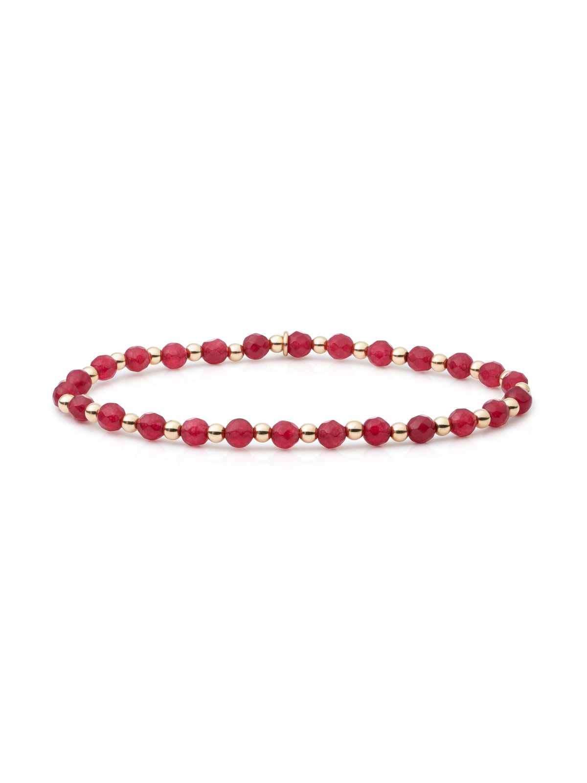 Interstellar Armband Red Jade - Gold Plated