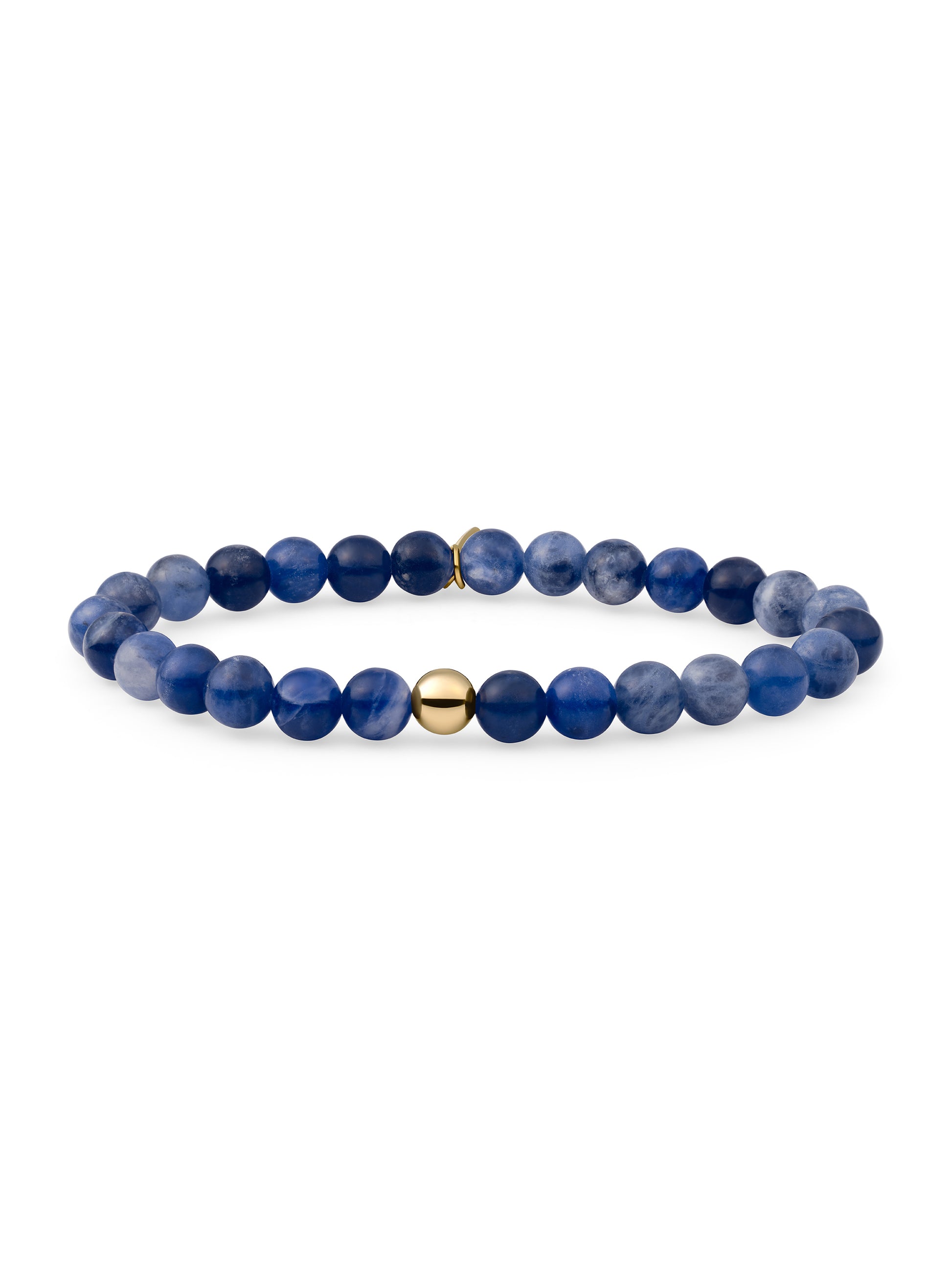 Saturn Armband Large Sodalite - Gold Plated