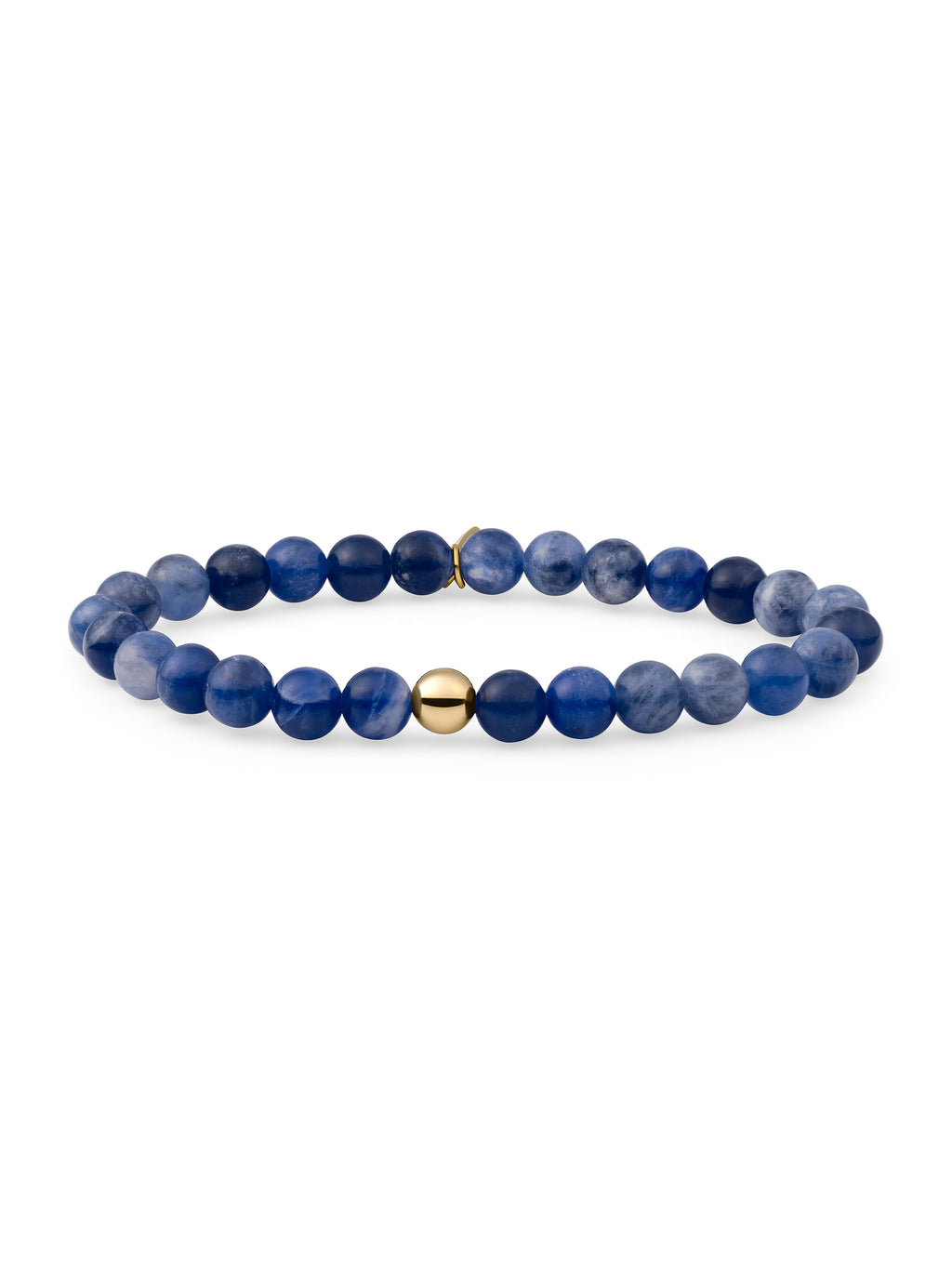 Saturn Armband Large Sodalite - Gold Plated