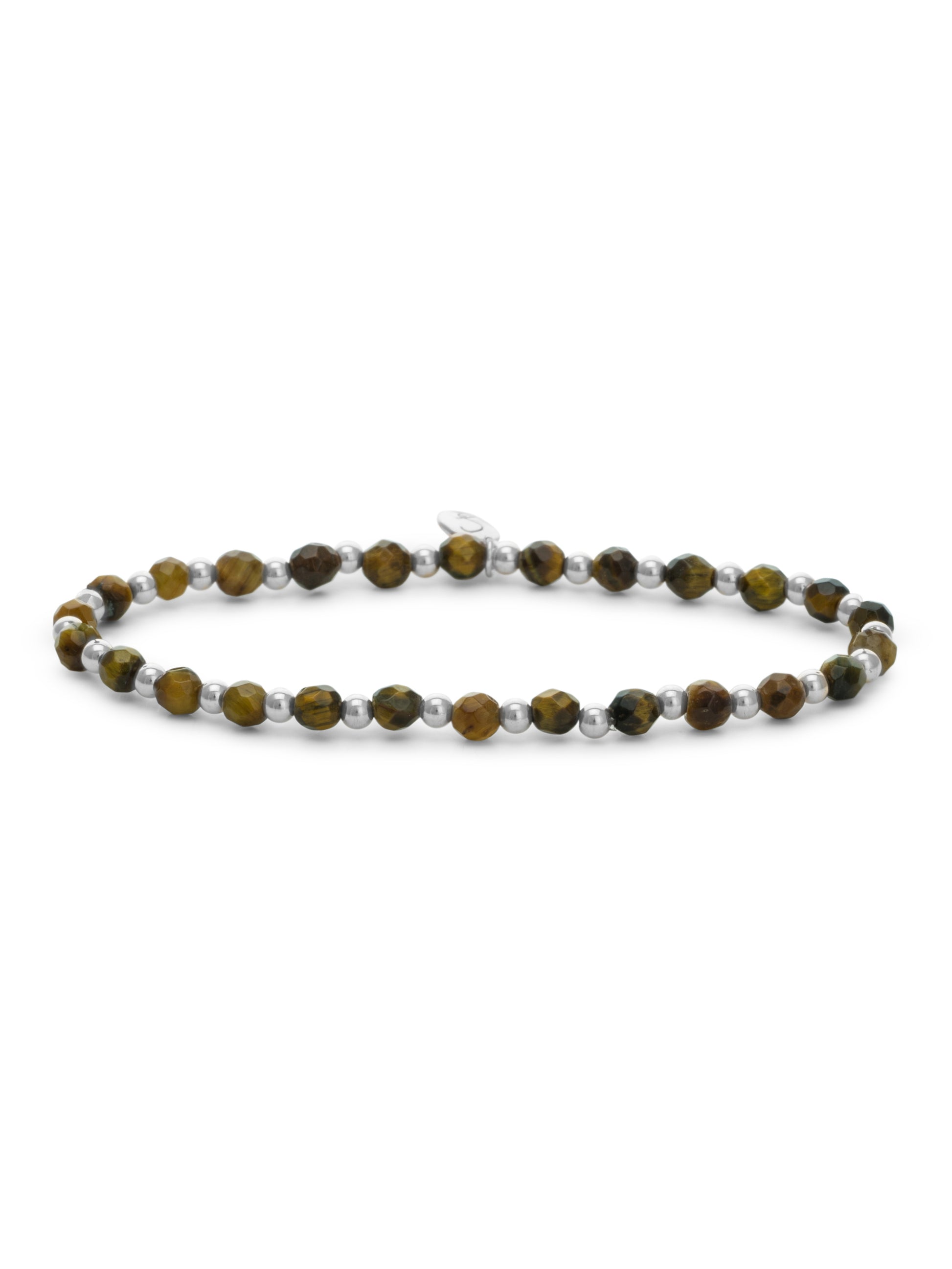 Interstellar Armband Tiger Eye - Rhodium Plated