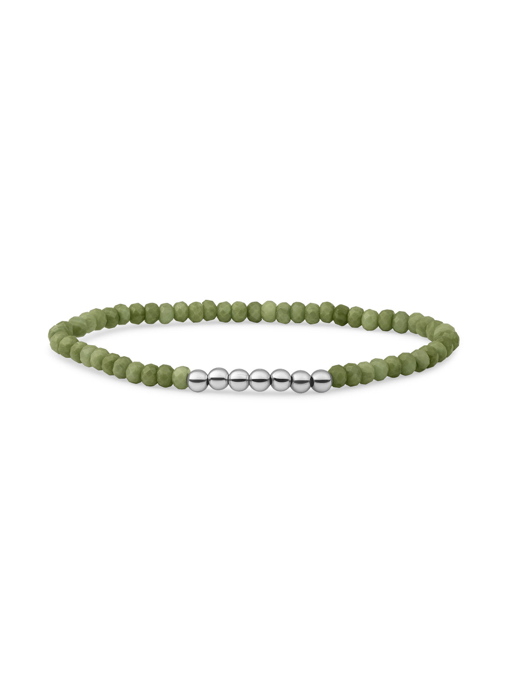 Reverse Universe Armband Lime Jade - Rhodium Plated