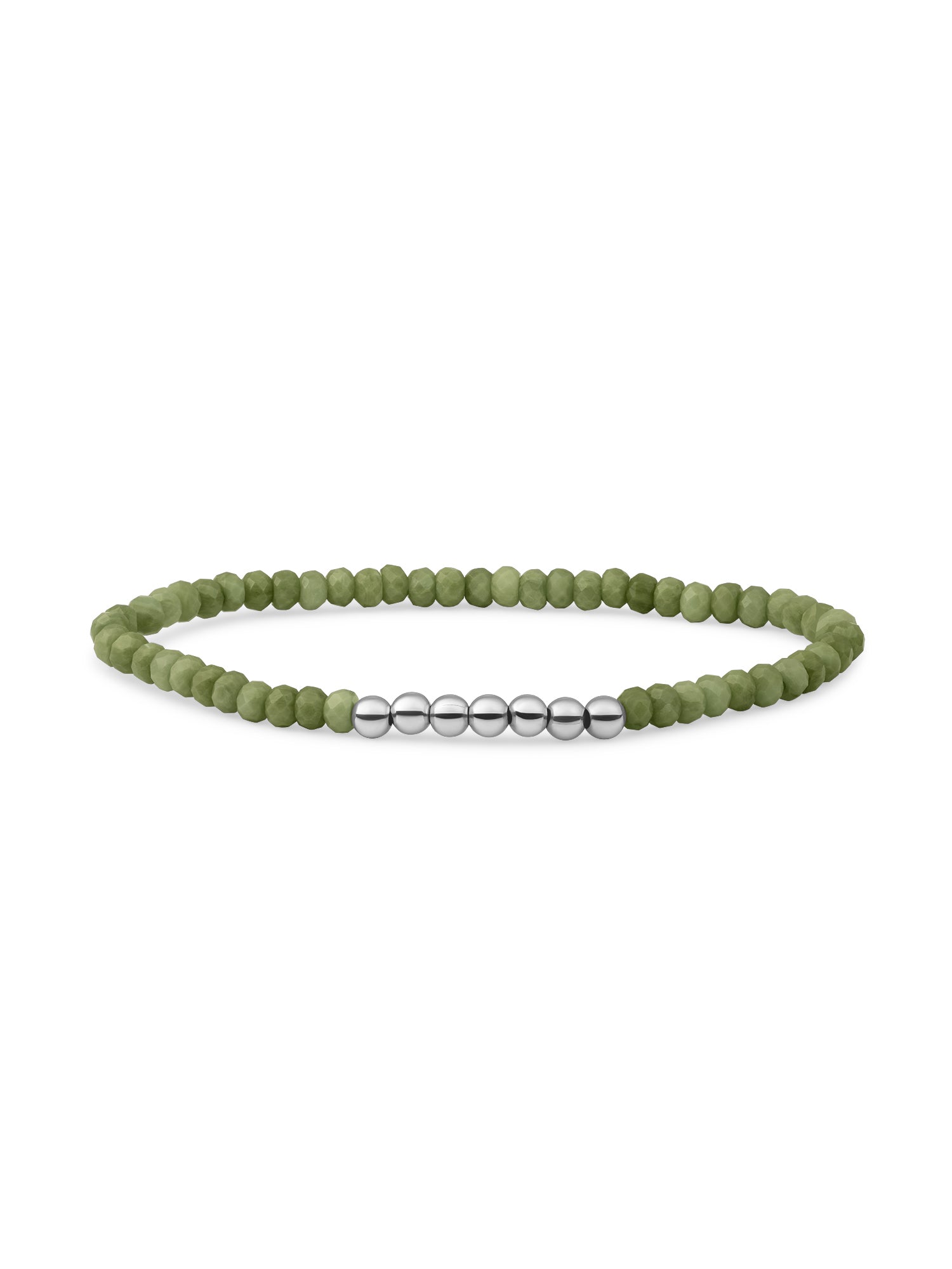 Reverse Universe Armband Lime Jade - Rhodium Plated