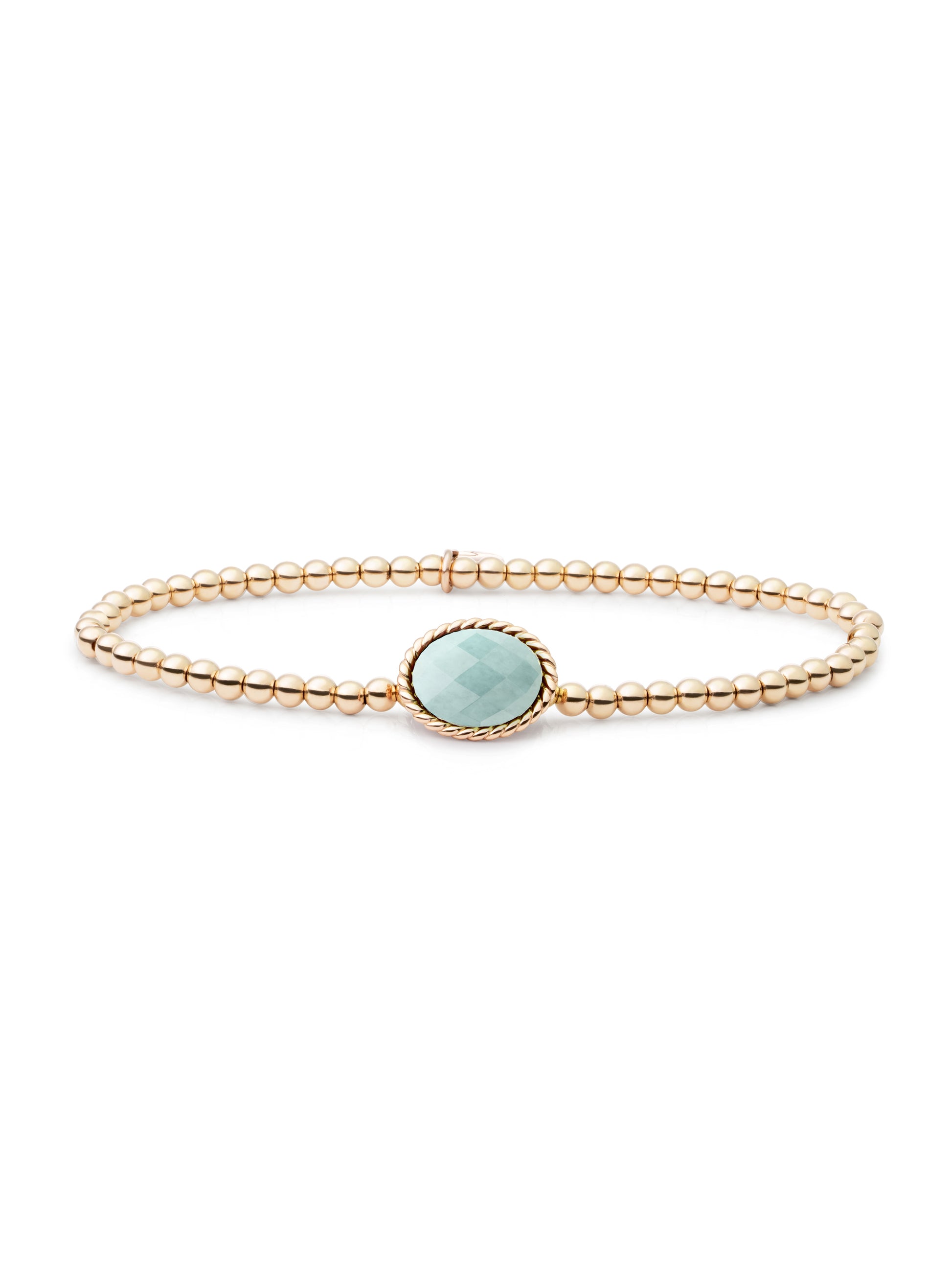 Twist Armband Amazonite - Gold Plated