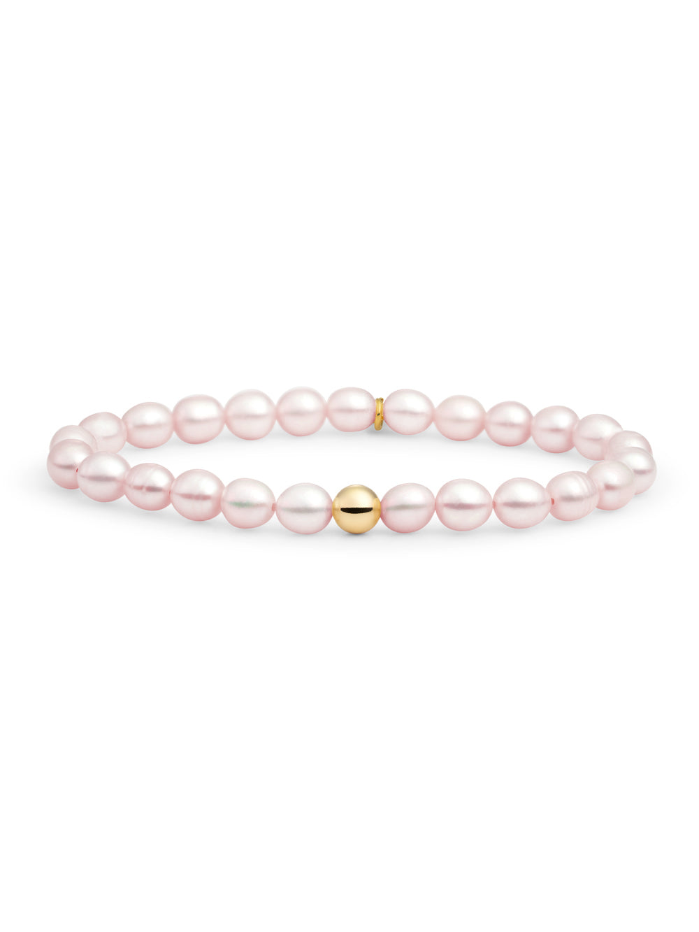 Saturn Armband Large Lavender Pearl - Gold Plated
