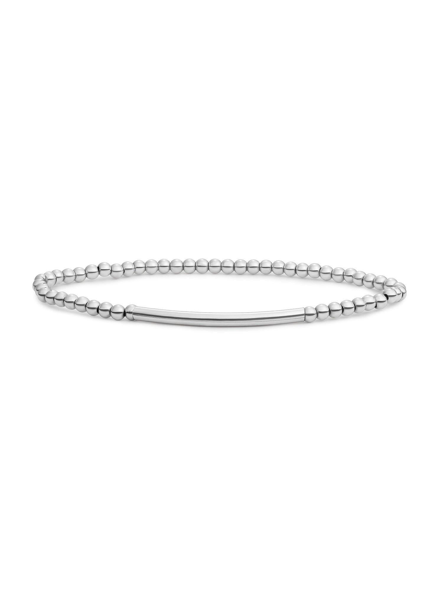 Tube Armband - Rhodium Plated
