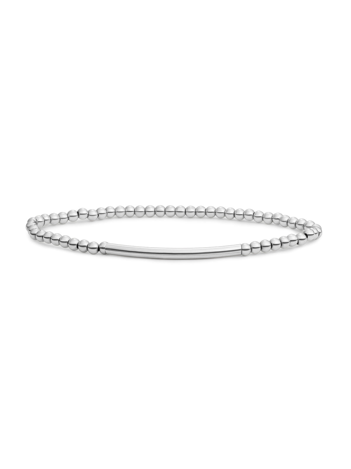 Tube Armband - Rhodium Plated