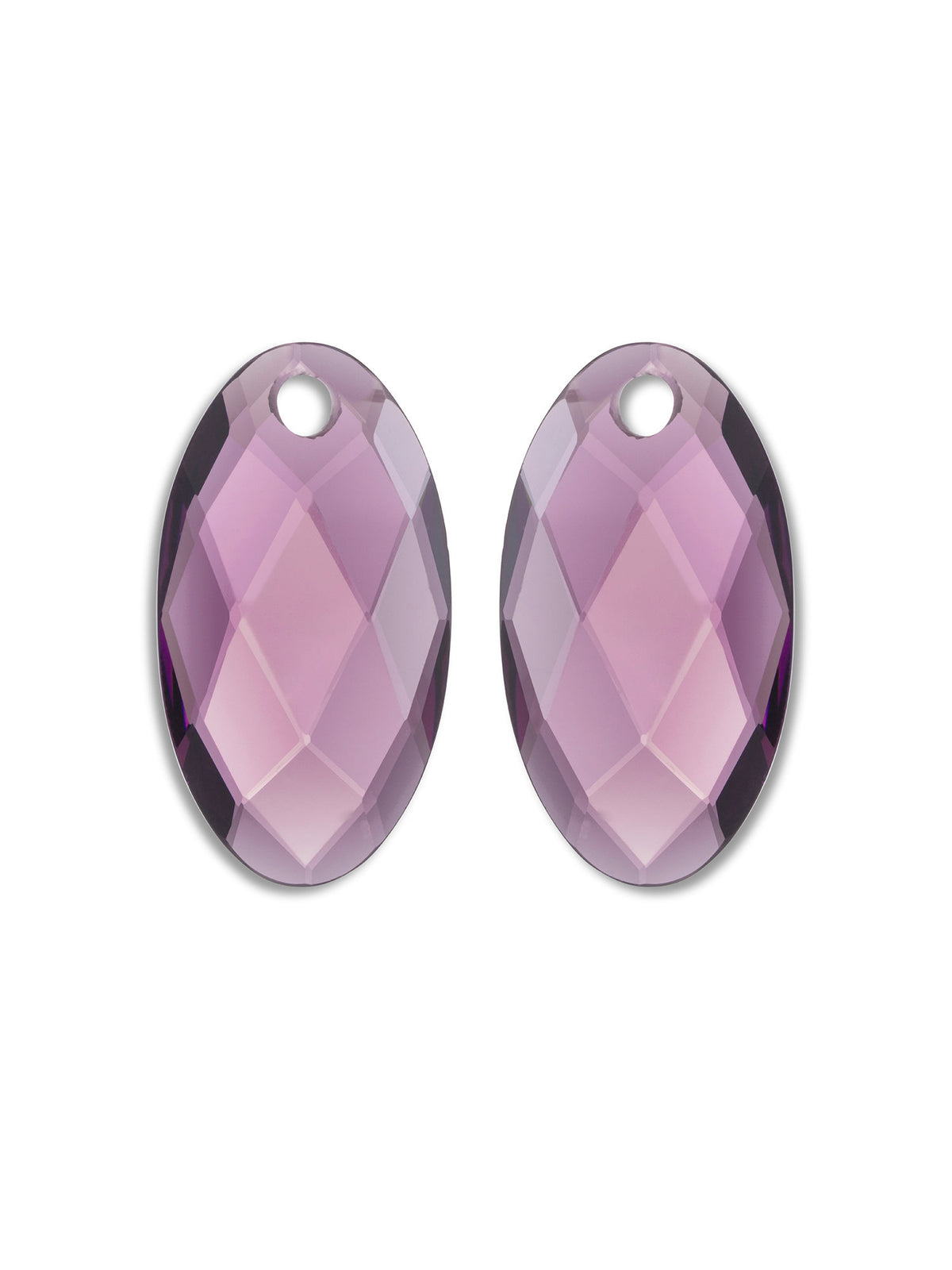 Oorbel Edelstenen Large Leaf Aubergine Quartz - Oorbel Edelstenen Large Leaf Aubergine Quartz