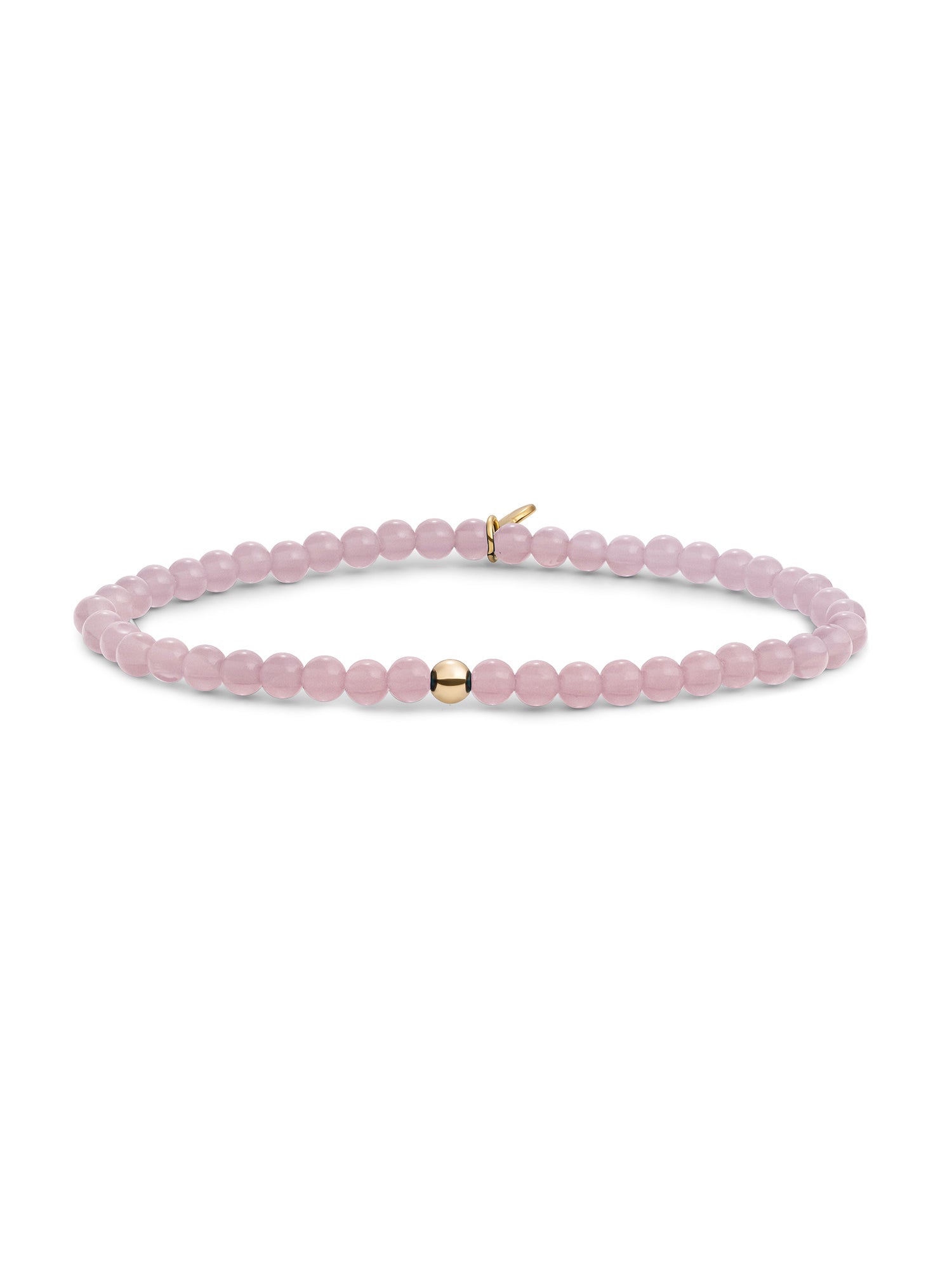 Saturn Armband Small Pink Opalite - Gold Plated