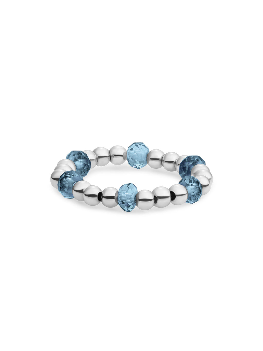Kralen Ring Facet Roundel Ocean Topaz Quartz - Kralen Ring Facet Roundel Ocean Topaz Quartz