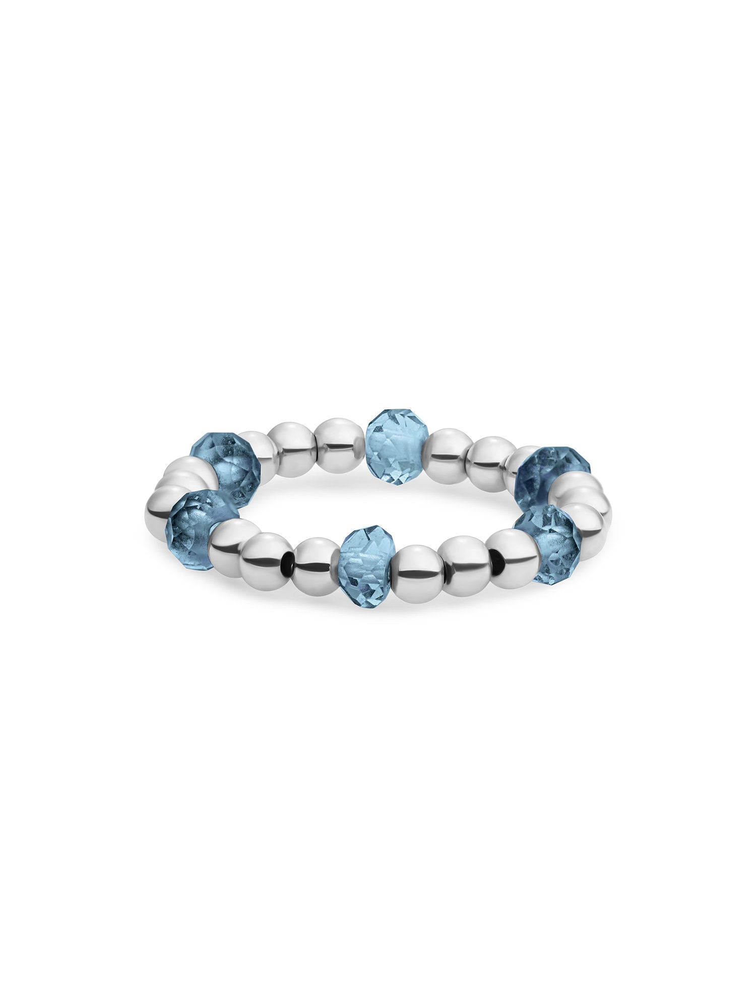 Kralen Ring Facet Roundel Ocean Topaz Quartz - Kralen Ring Facet Roundel Ocean Topaz Quartz
