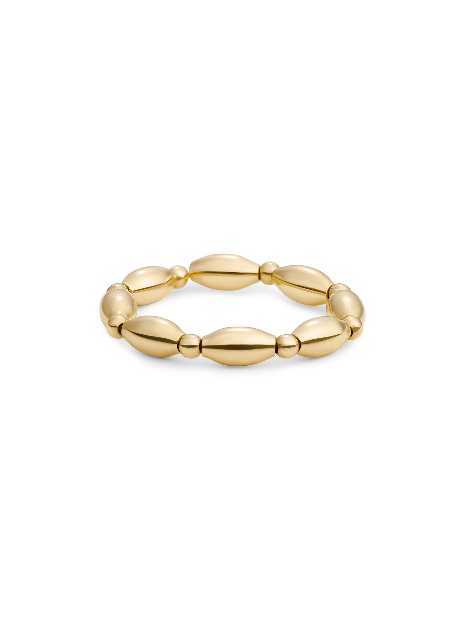 Rice Mix Ring - Gold Plated