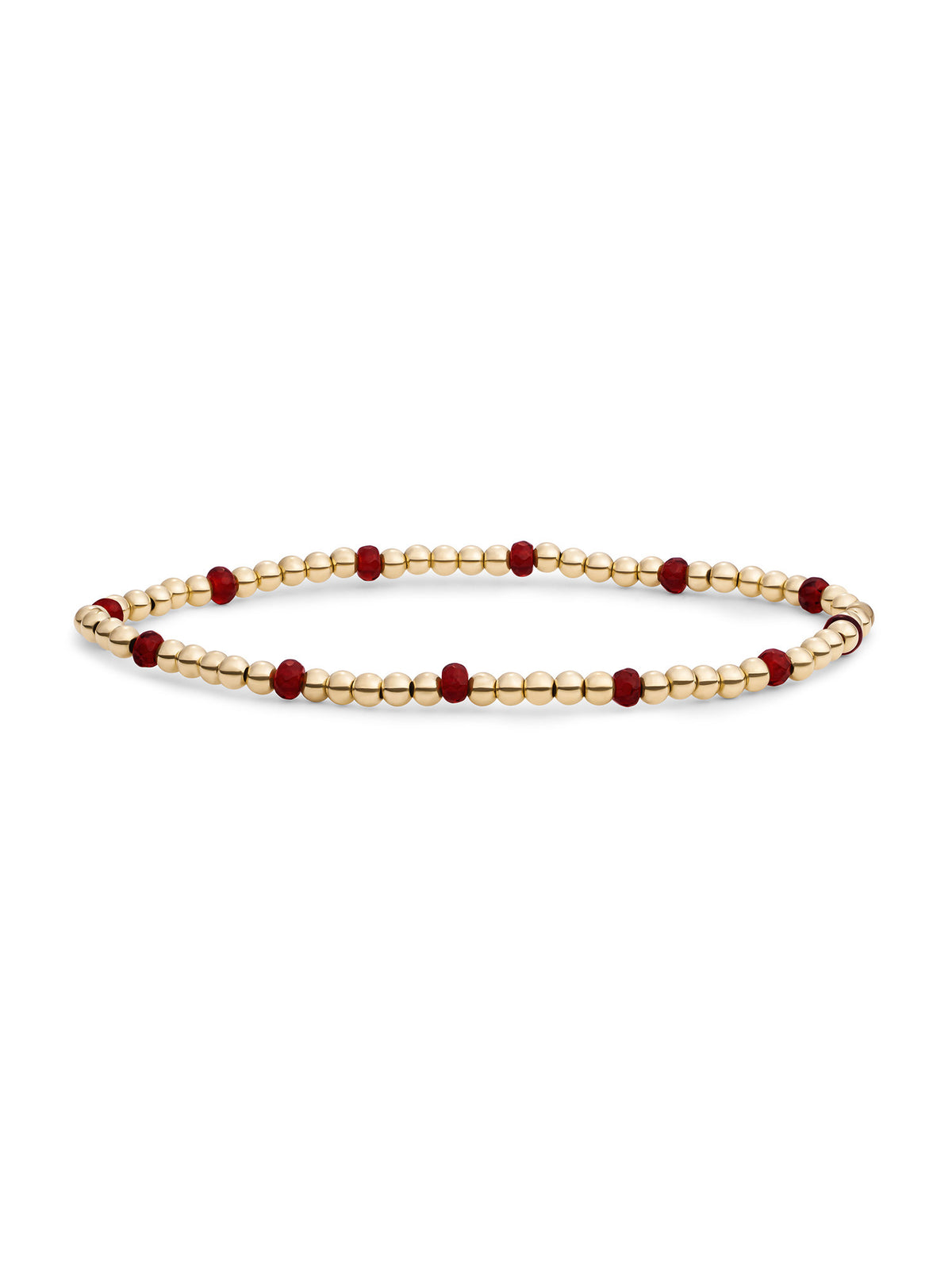 Reverse Roundel Armband Ruby Quartz - Gold Plated