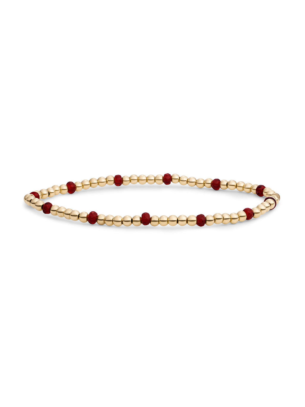 Reverse Roundel Armband Ruby Quartz - Gold Plated
