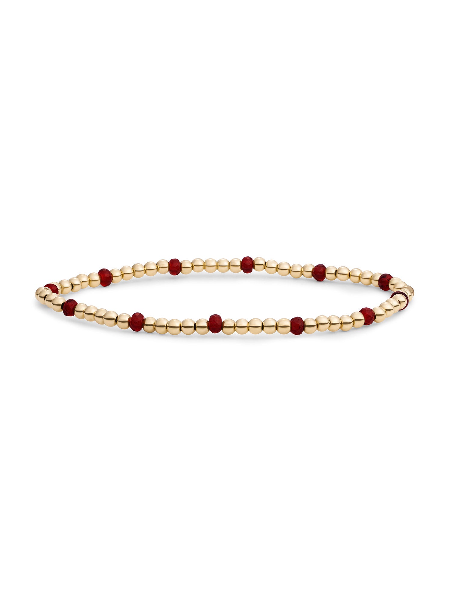 Reverse Roundel Armband Ruby Quartz - Gold Plated