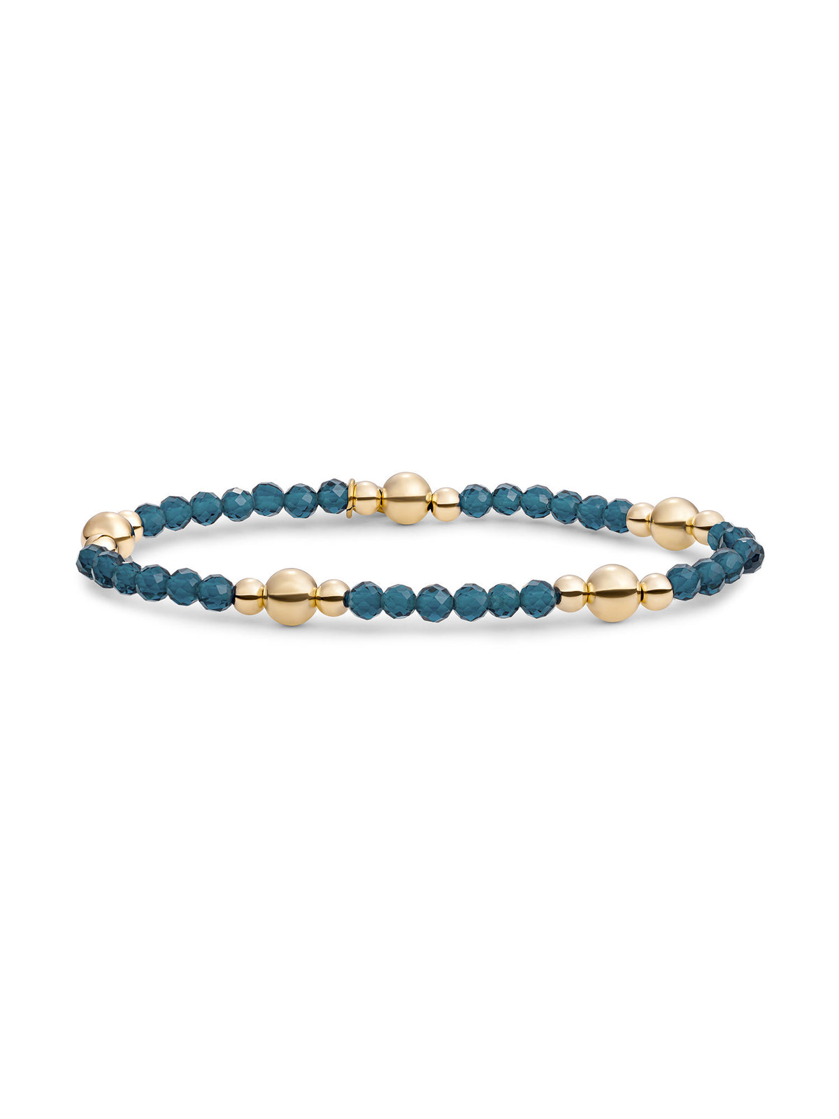 Bold Mix Armband Ocean Topaz Quartz - Gold Plated