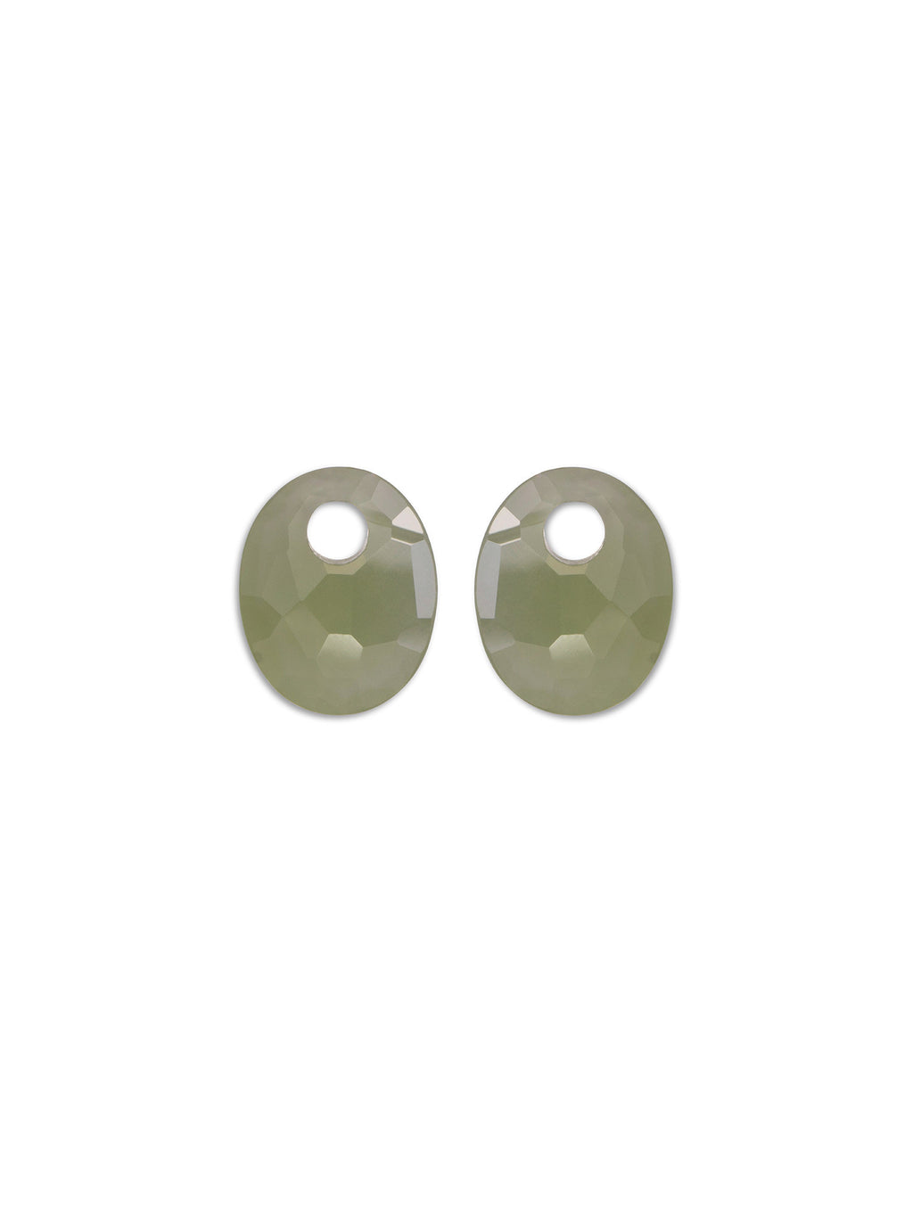 Oorbel Edelstenen Small Oval Lime Jade - Oorbel Edelstenen Small Oval Lime Jade