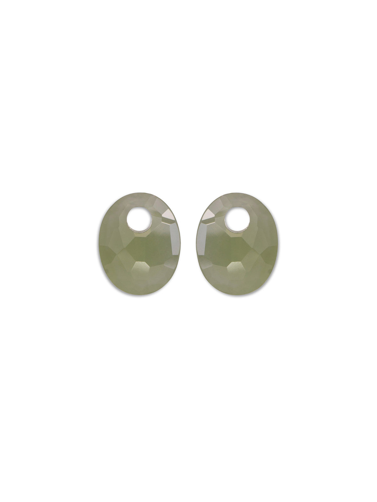 Oorbel Edelstenen Small Oval Lime Jade - Oorbel Edelstenen Small Oval Lime Jade