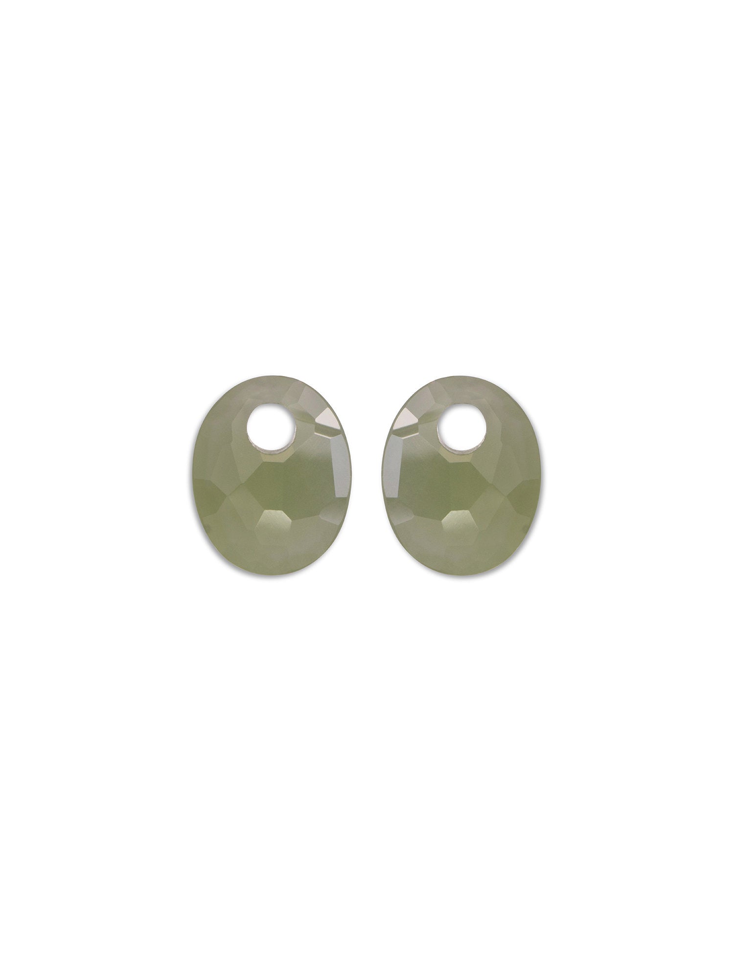 Oorbel Edelstenen Small Oval Lime Jade - Oorbel Edelstenen Small Oval Lime Jade