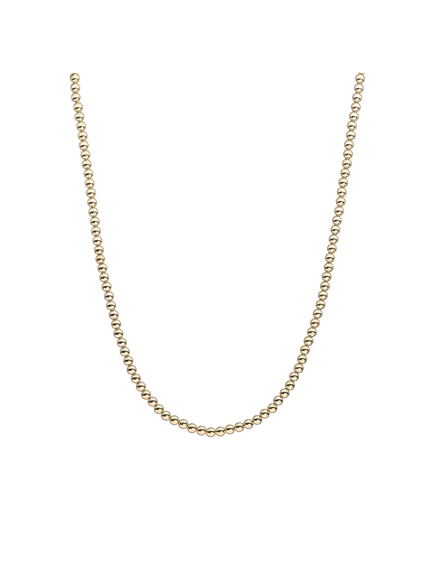 Kralen Ketting 4mm - Gold Plated