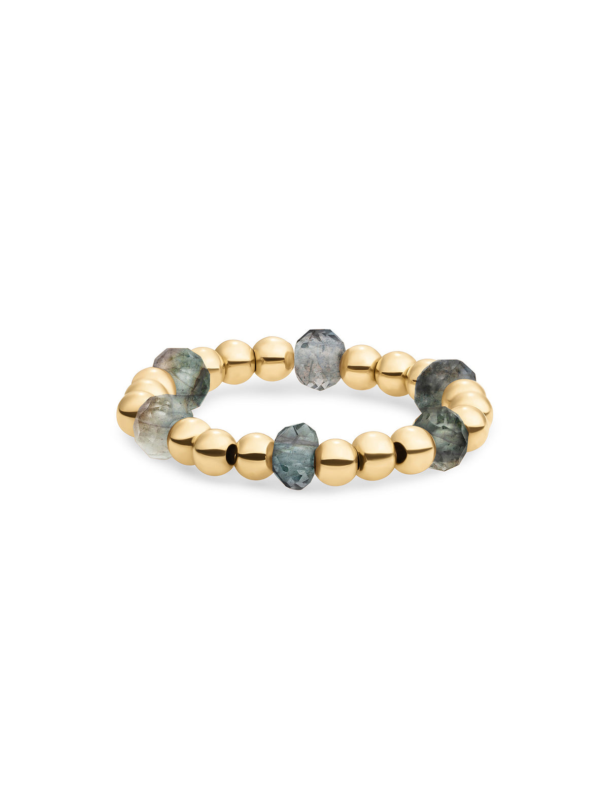 Kralen Ring Facet Roundel Labradorite