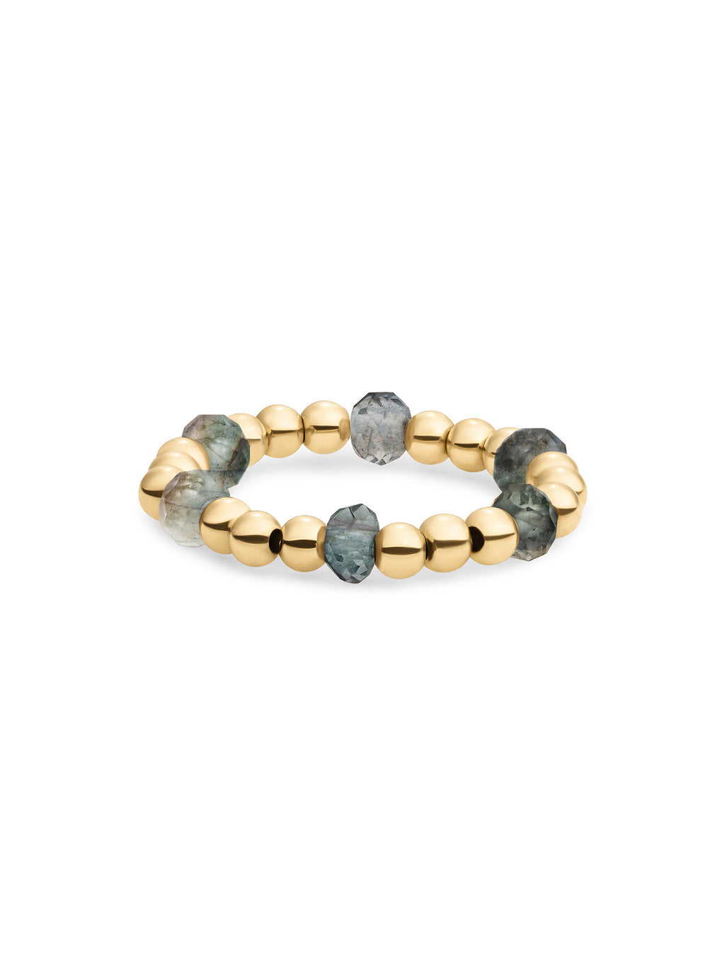 Kralen Ring Facet Roundel Labradorite - Kralen Ring Facet Roundel Labradorite