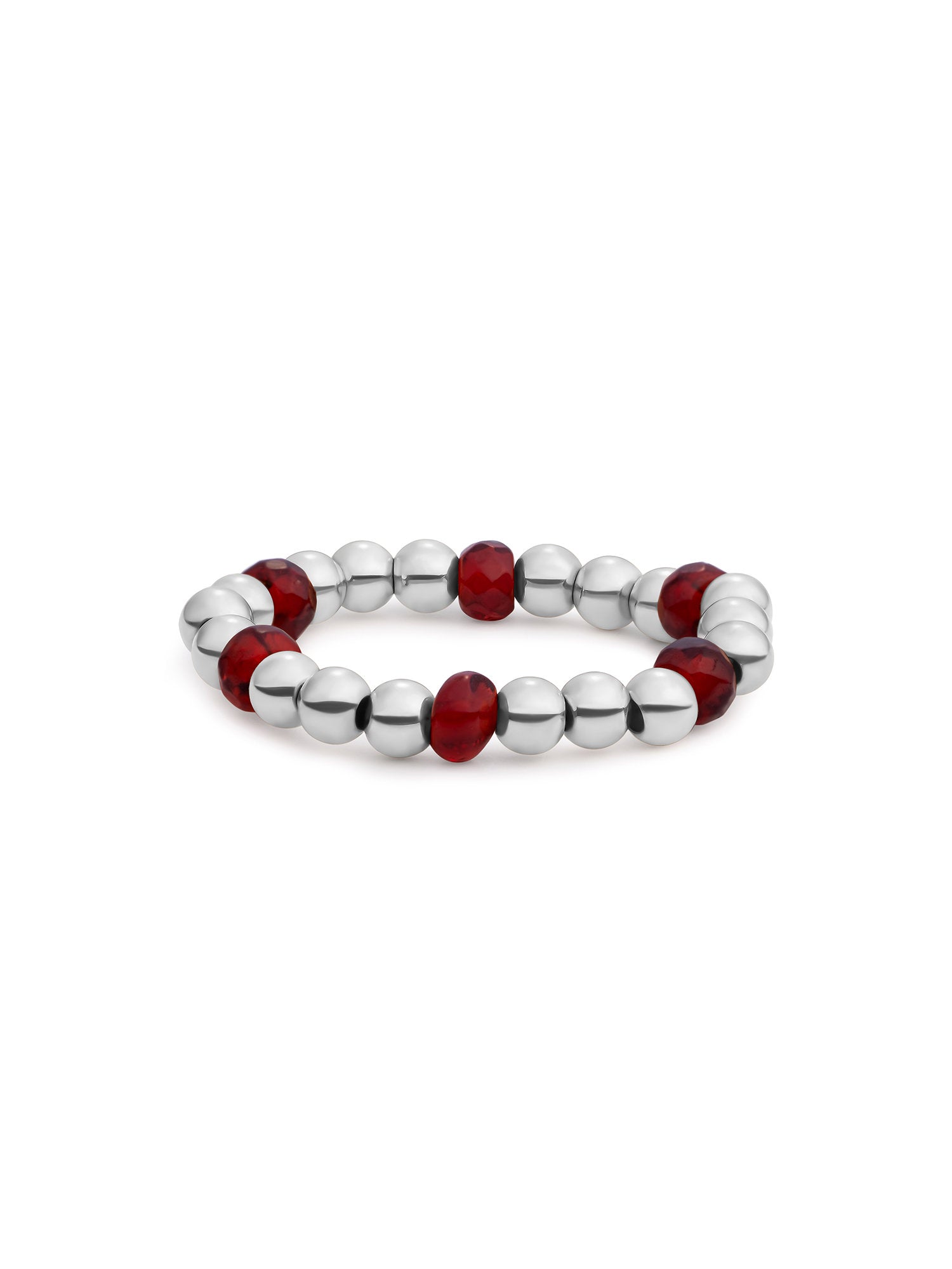 Kralen Ring Facet Roundel Ruby Quartz - Kralen Ring Facet Roundel Ruby Quartz