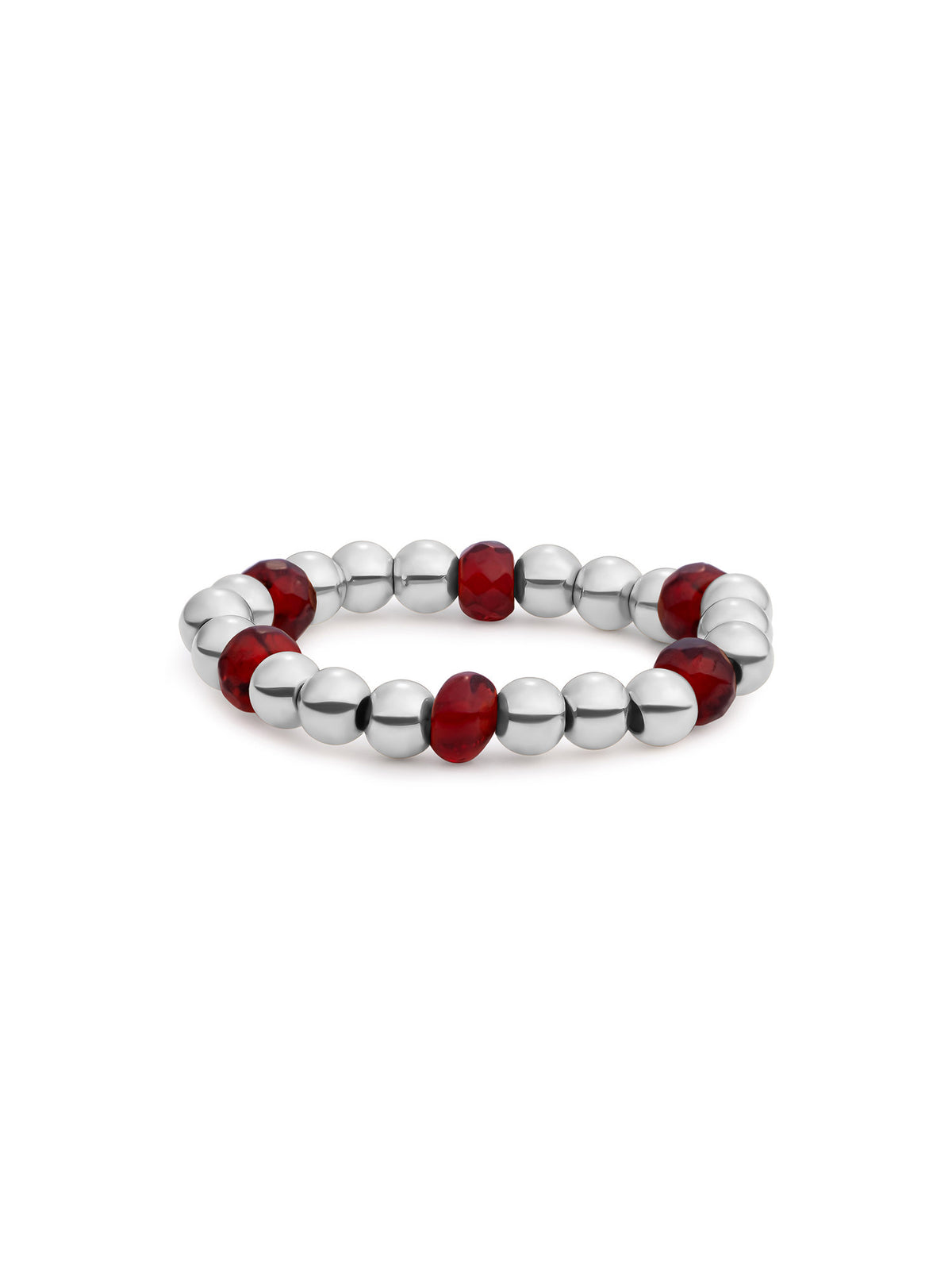 Kralen Ring Facet Roundel Ruby Quartz - Kralen Ring Facet Roundel Ruby Quartz