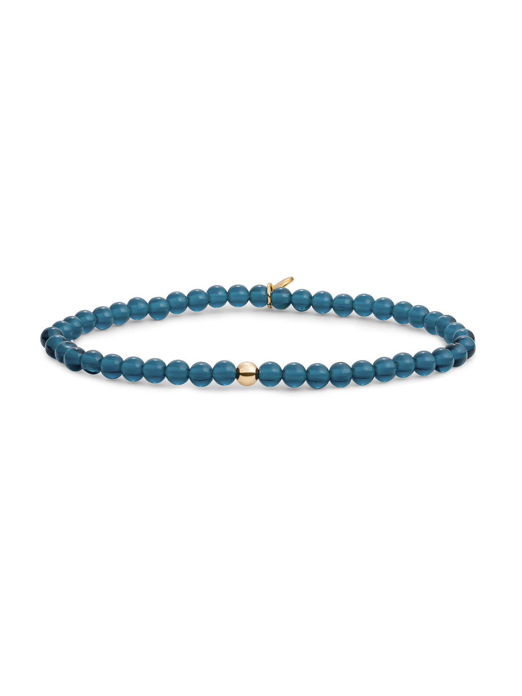 Saturn Armband Small Ocean Topaz Quartz - Gold Plated