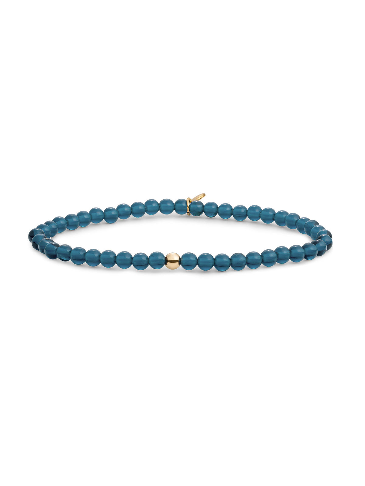 Saturn Armband Small Ocean Topaz Quartz - Gold Plated