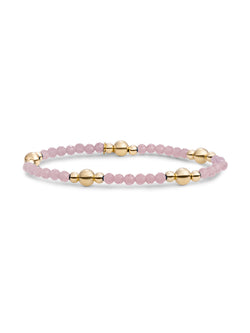 Bold Mix Armband Pink Opalite - Gold Plated