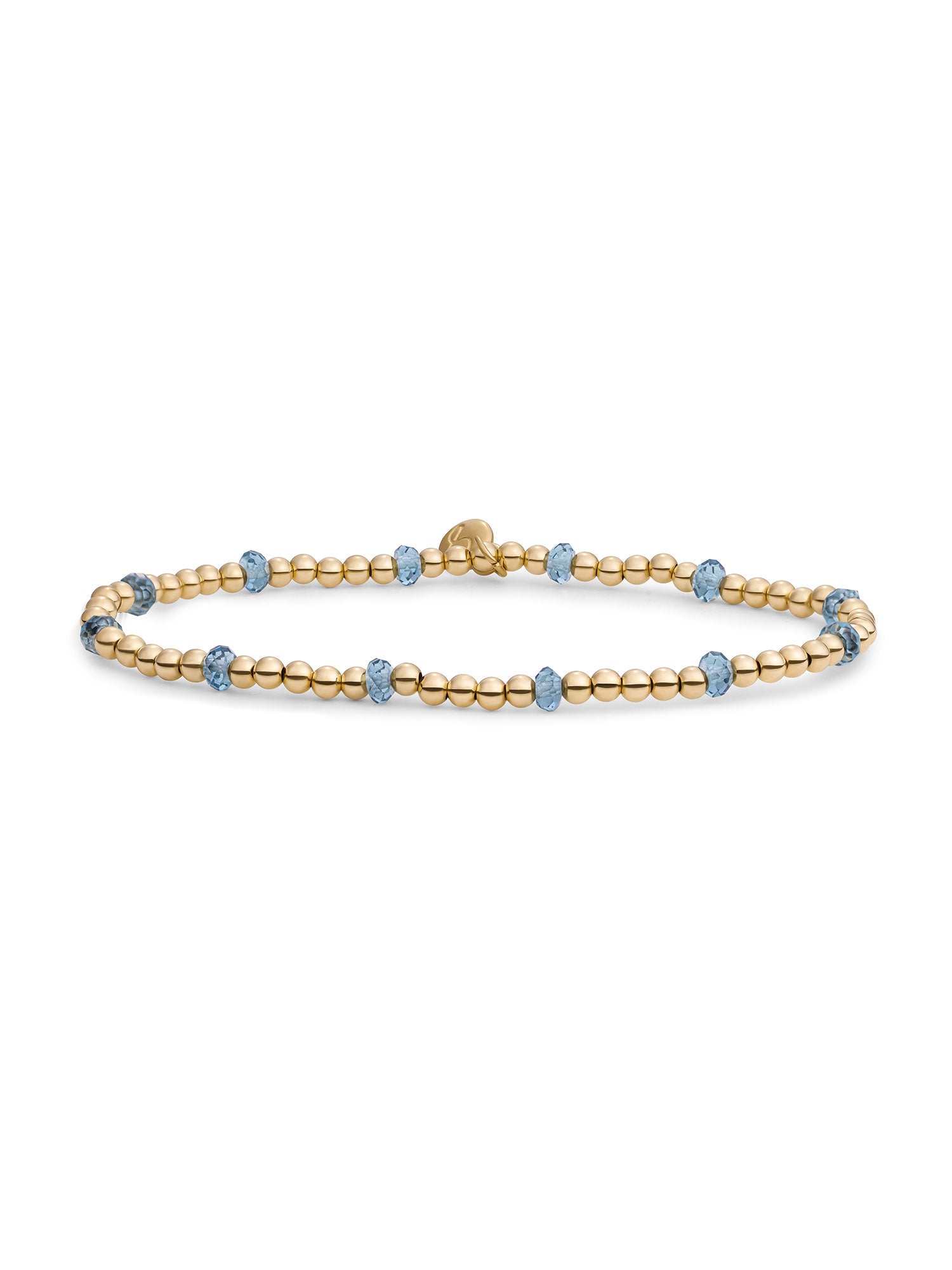 Reverse Roundel Armband Ocean Topaz Quartz - Gold Plated