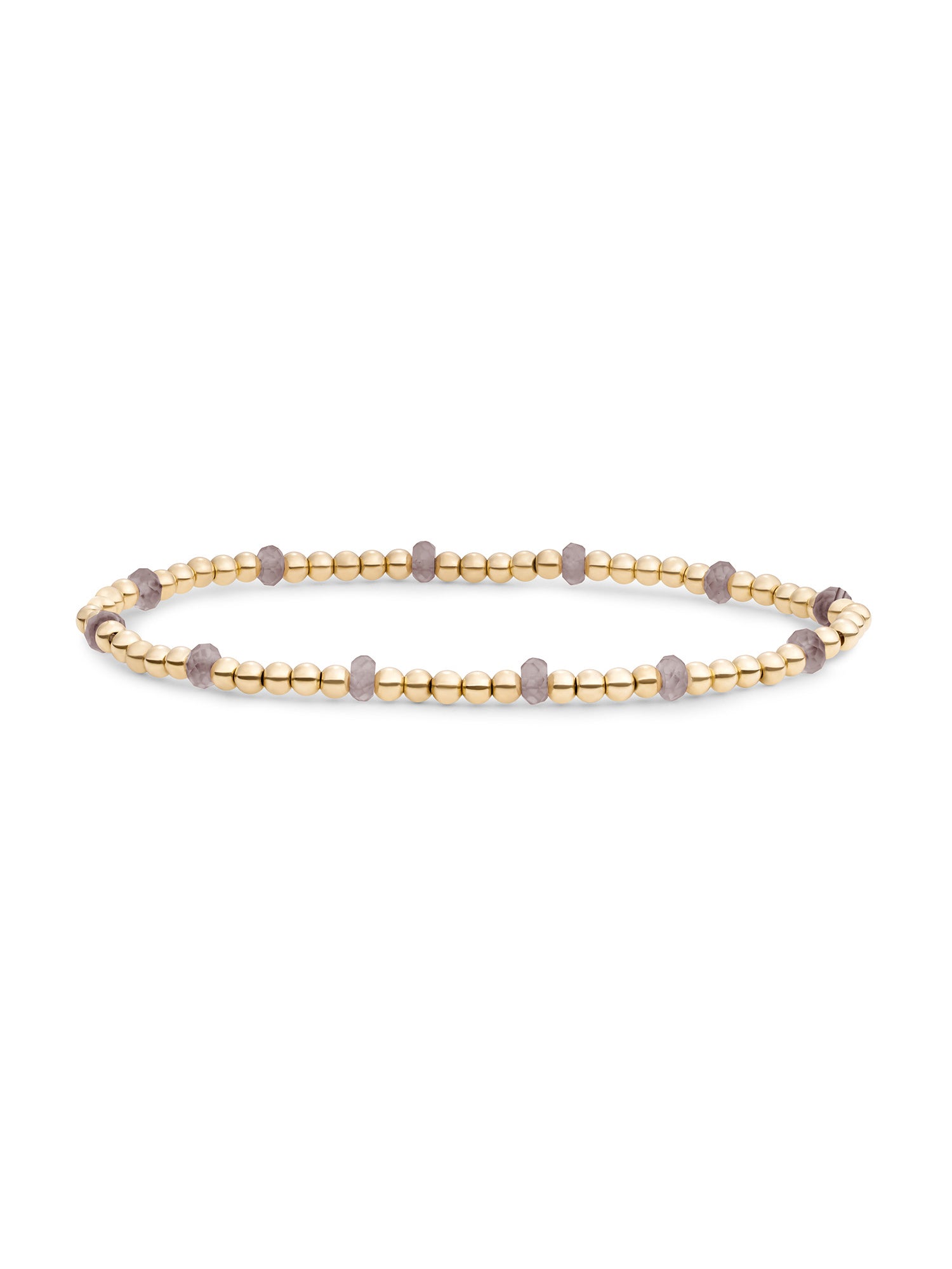 Reverse Roundel Armband Smoky Quartz - Gold Plated