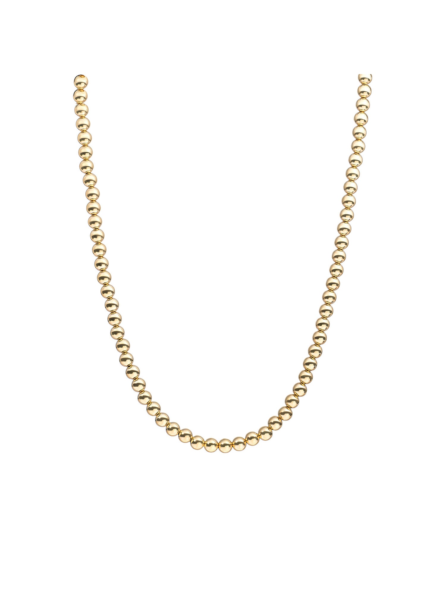 Kralen Ketting 6mm - Gold Plated