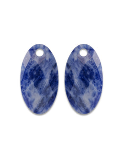 Oorbel Edelstenen Large Leaf Sodalite - Oorbel Edelstenen Large Leaf Sodalite