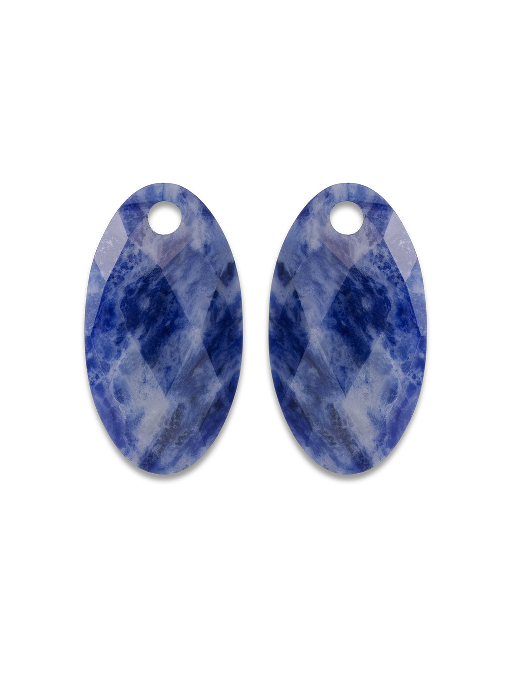 Oorbel Edelstenen Large Leaf Sodalite - Oorbel Edelstenen Large Leaf Sodalite