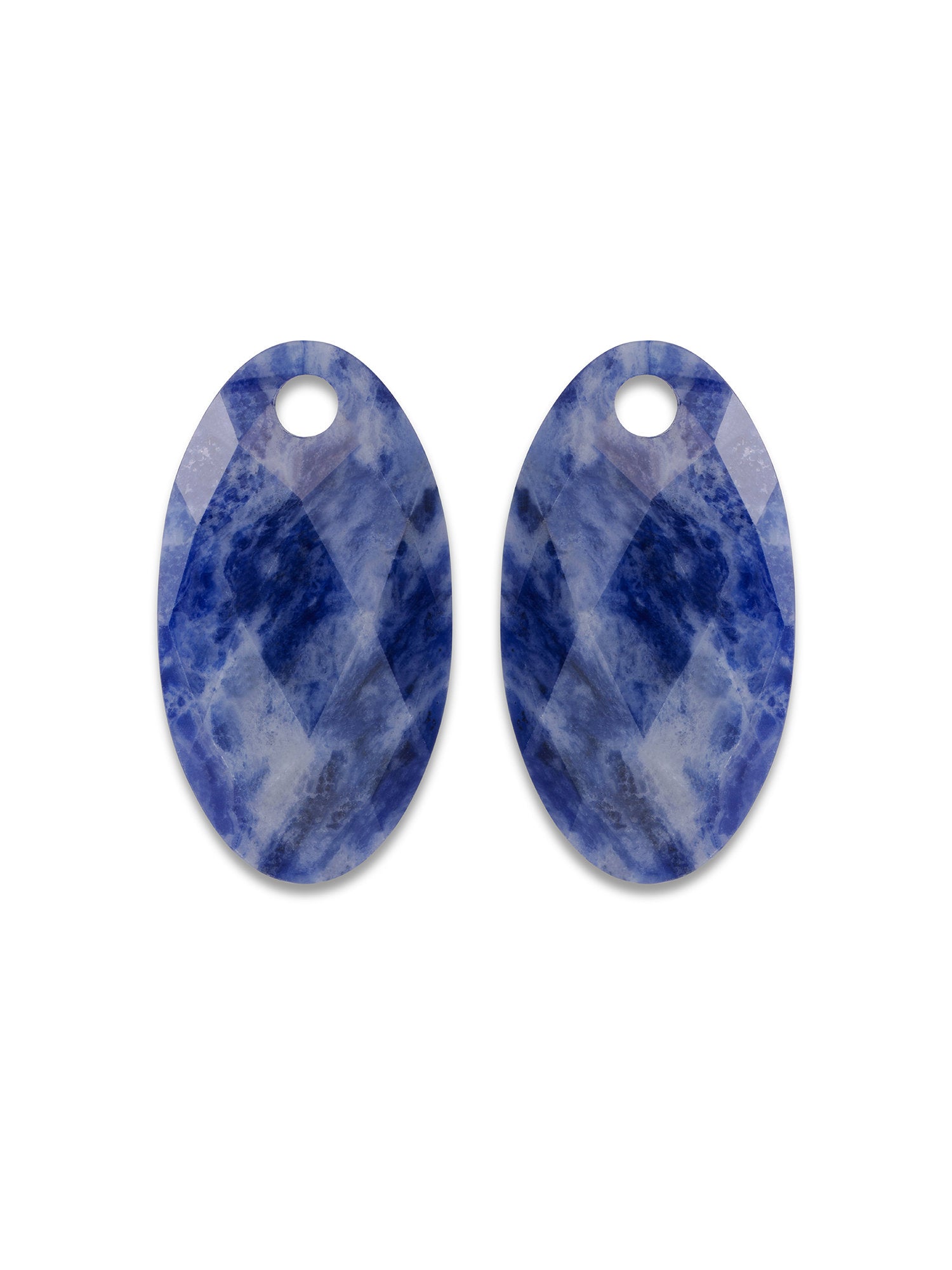 Oorbel Edelstenen Large Leaf Sodalite - Oorbel Edelstenen Large Leaf Sodalite