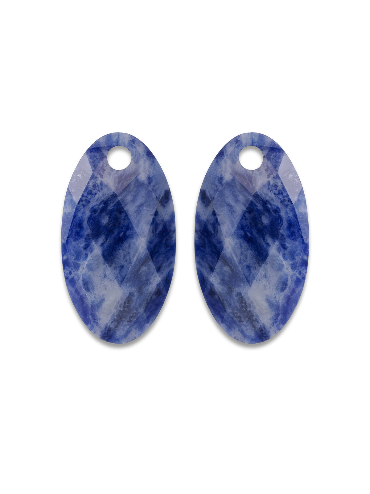 Oorbel Edelstenen Large Leaf Sodalite