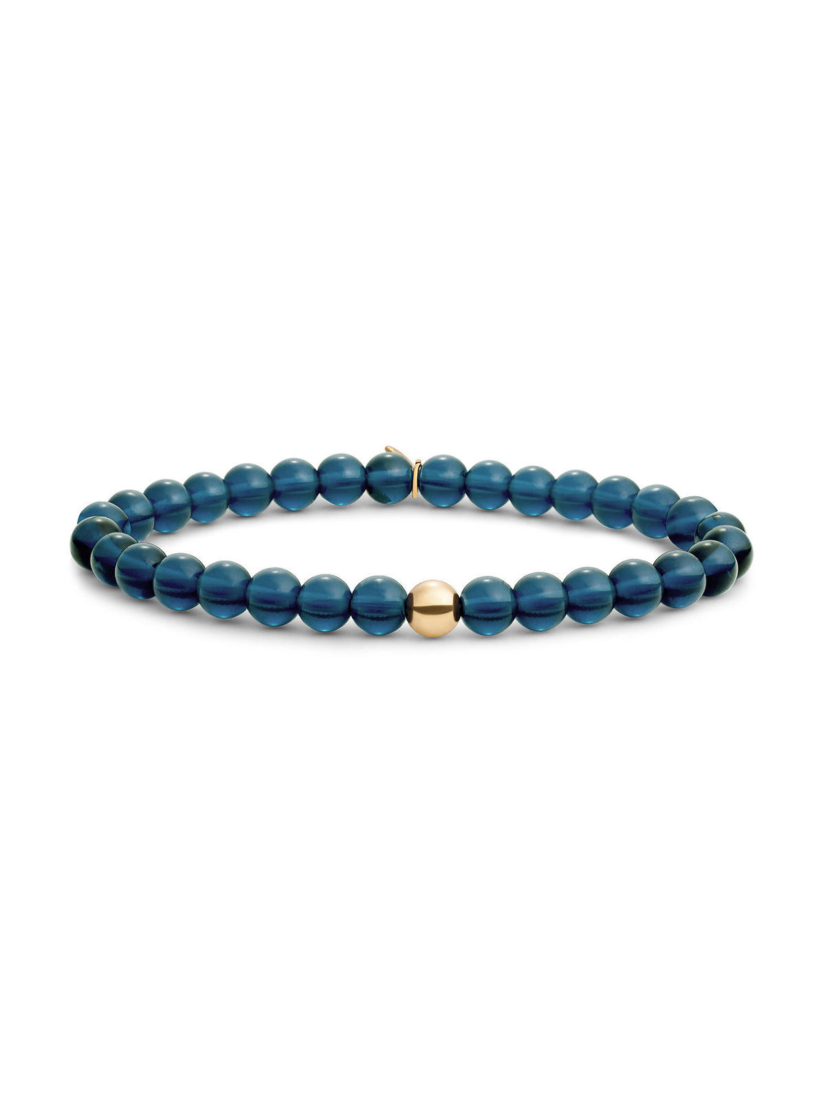 Saturn Armband Large Ocean Topaz Quartz - Gold Plated
