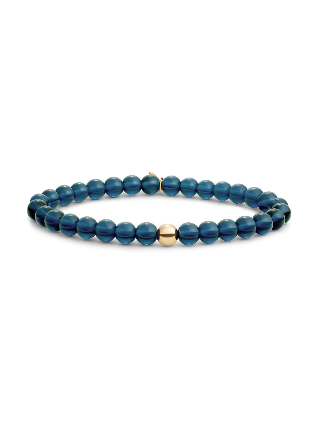 Saturn Armband Large Ocean Topaz Quartz - Gold Plated