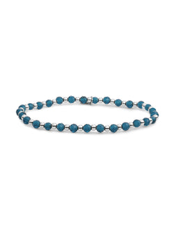 Interstellar Armband Ocean Topaz Quartz - Rhodium Plated