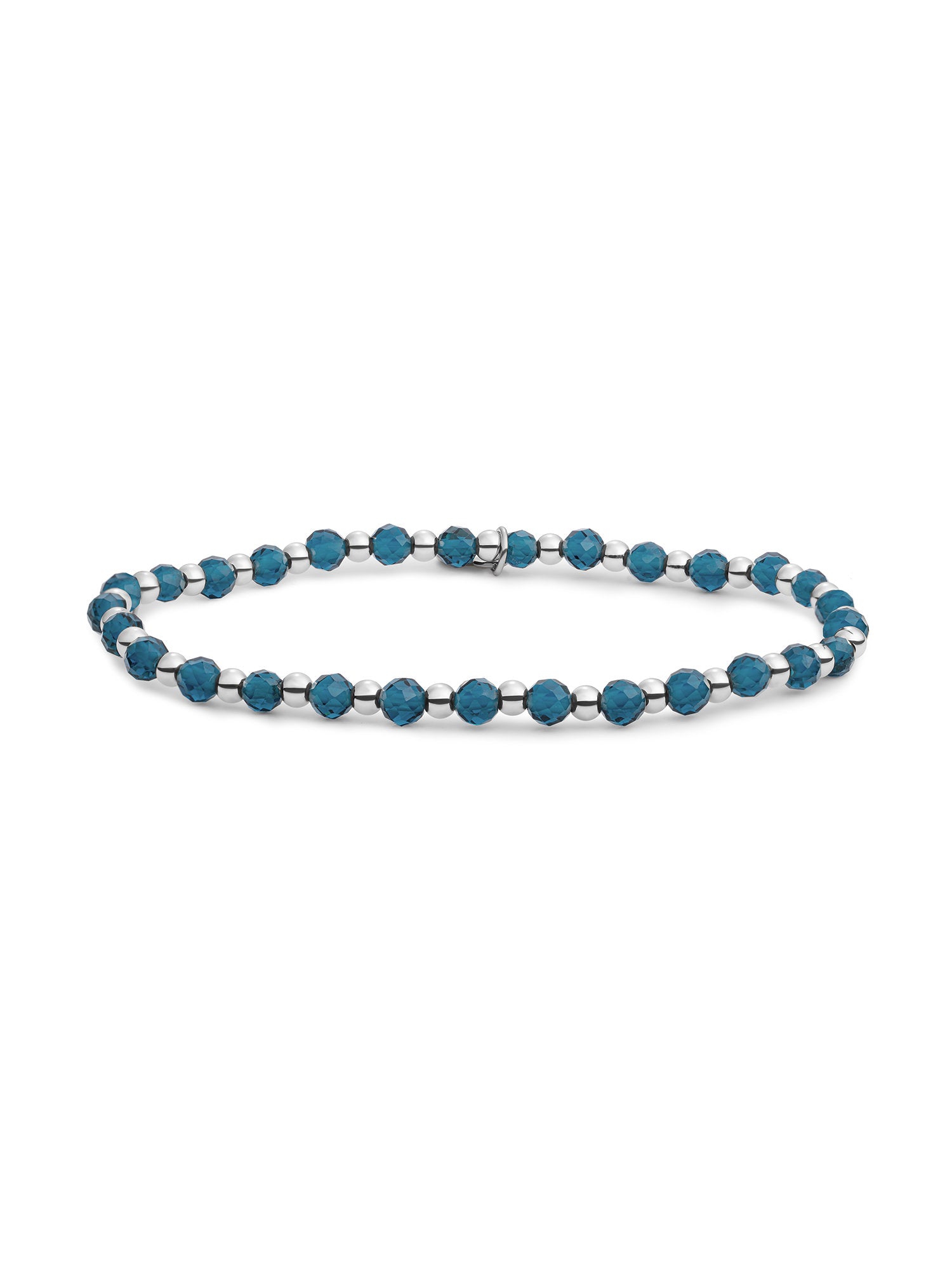 Interstellar Armband Ocean Topaz Quartz - Rhodium Plated