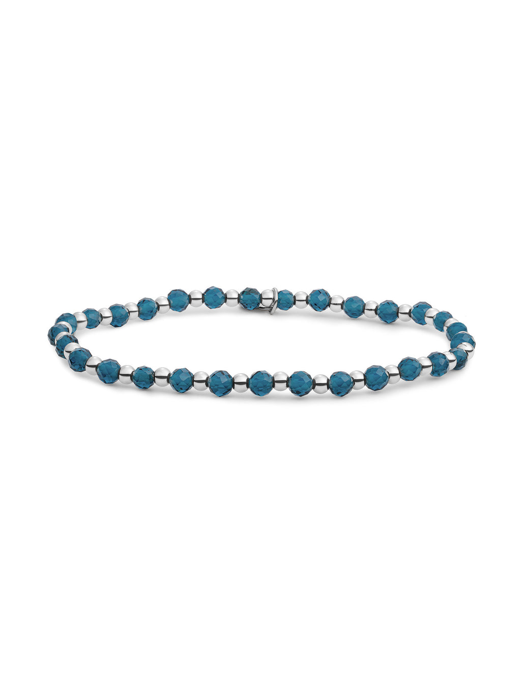 Interstellar Armband Ocean Topaz Quartz - Rhodium Plated