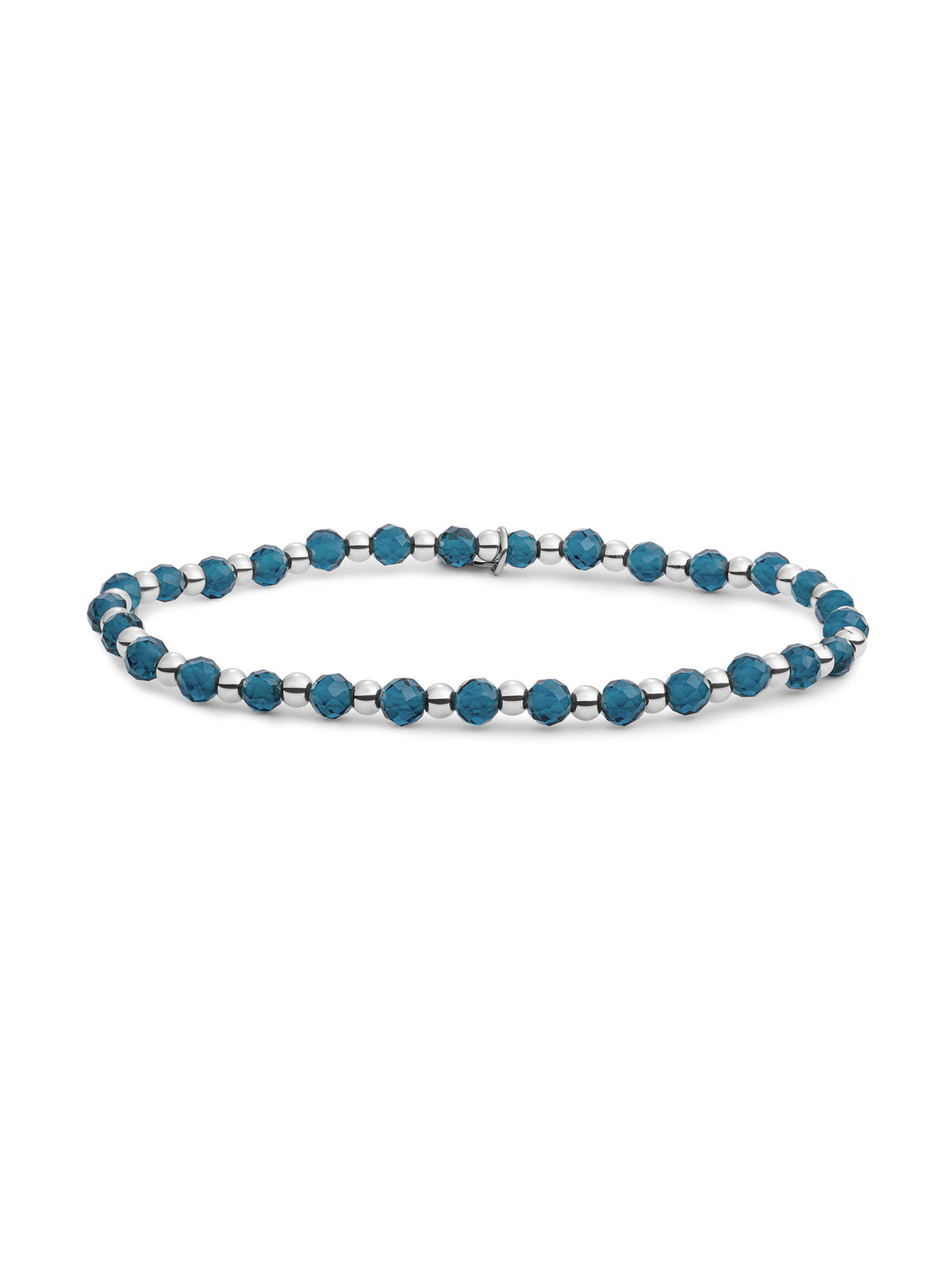Interstellar Armband Ocean Topaz Quartz - Rhodium Plated
