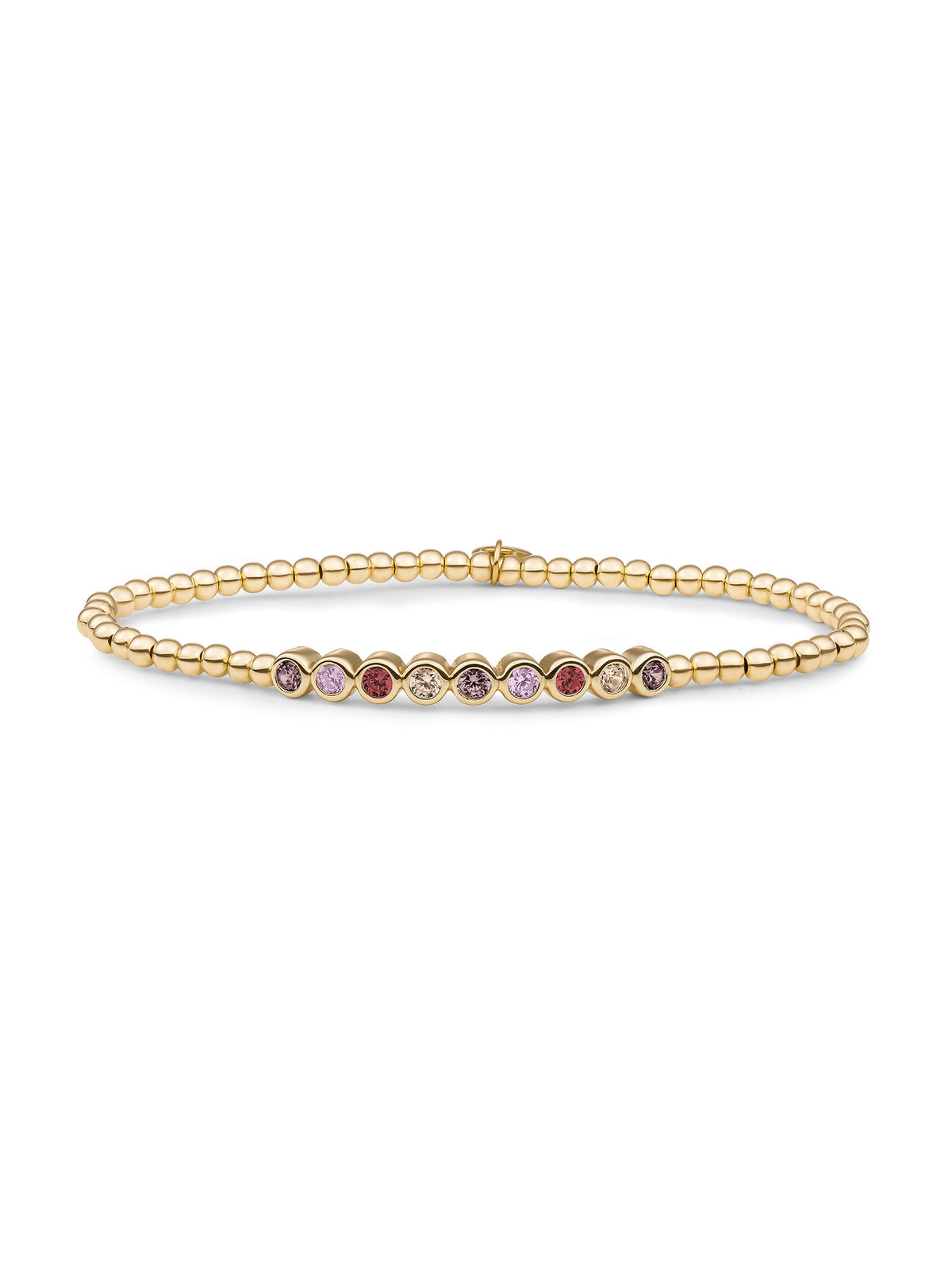 Crystal Tube Armband Multicoloured Zirconia - Spice - Gold Plated